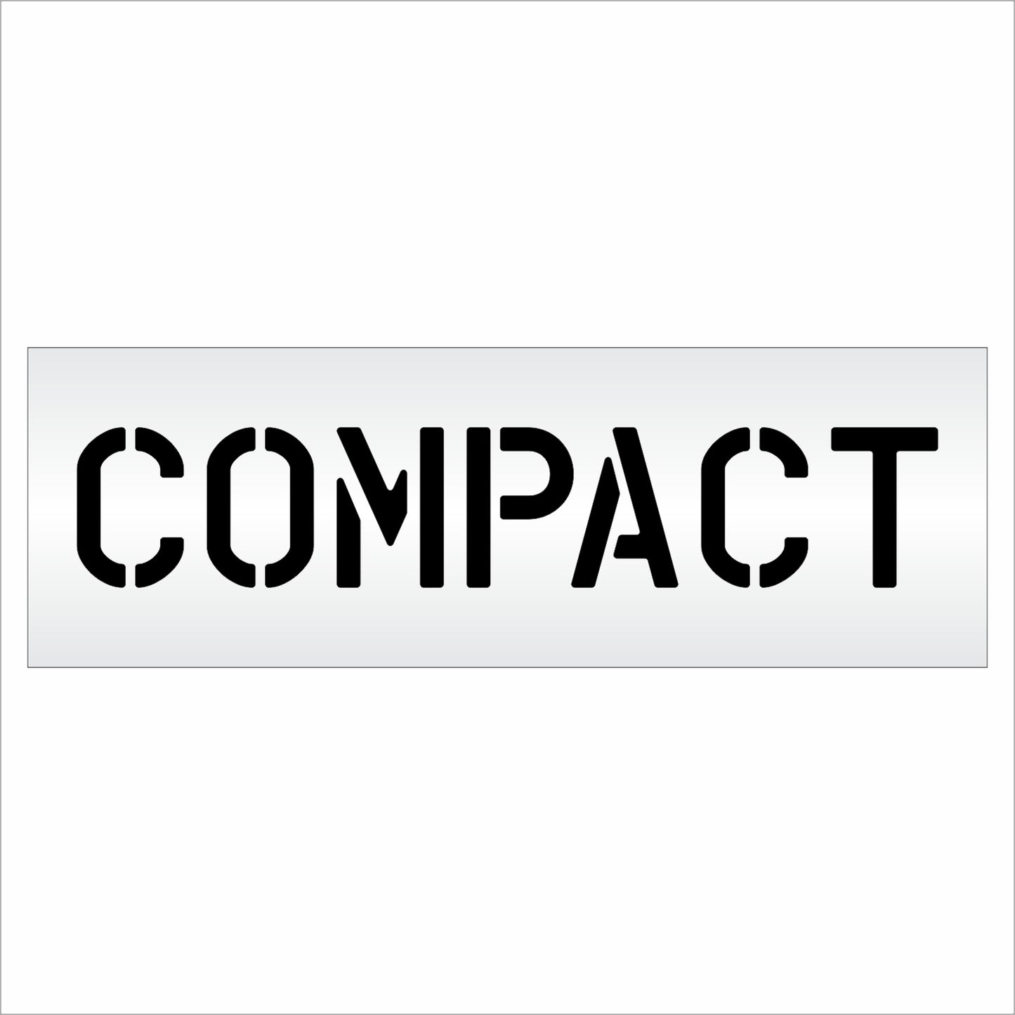 6 Inch COMPACT Wording Stencil – for Parking Lot and Area Labeling Stencil