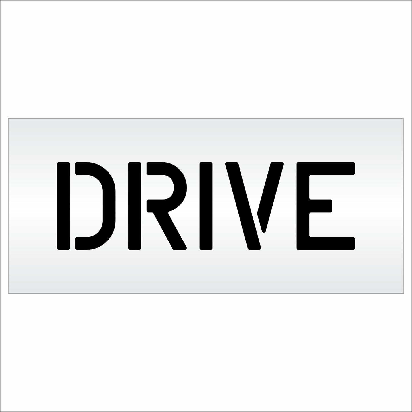6 Inch DRIVE Wording Stencil – for Parking Lot and Area Labeling Stencil