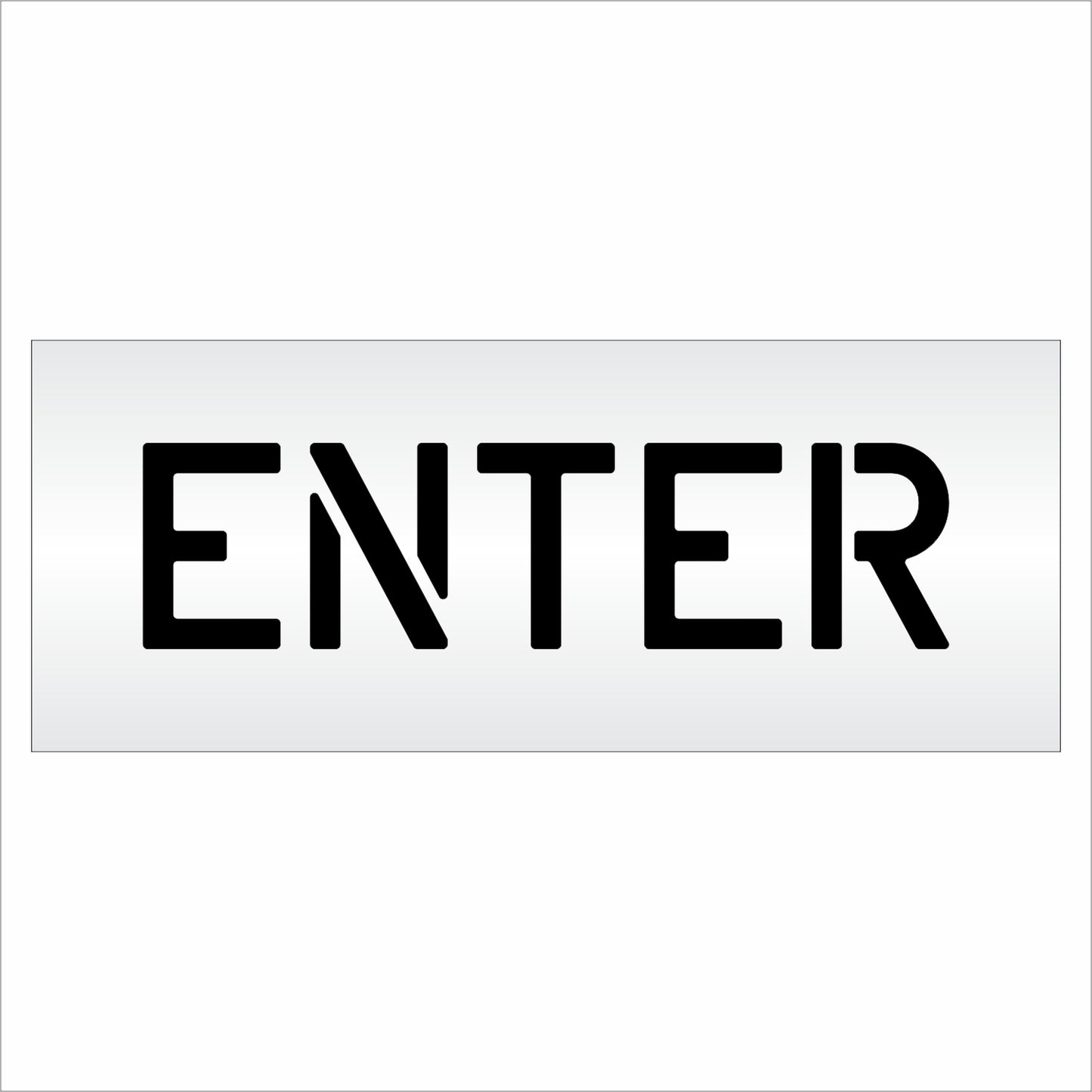 6 Inch ENTER Wording Stencil – for Parking Lot and Area Labeling Stencil