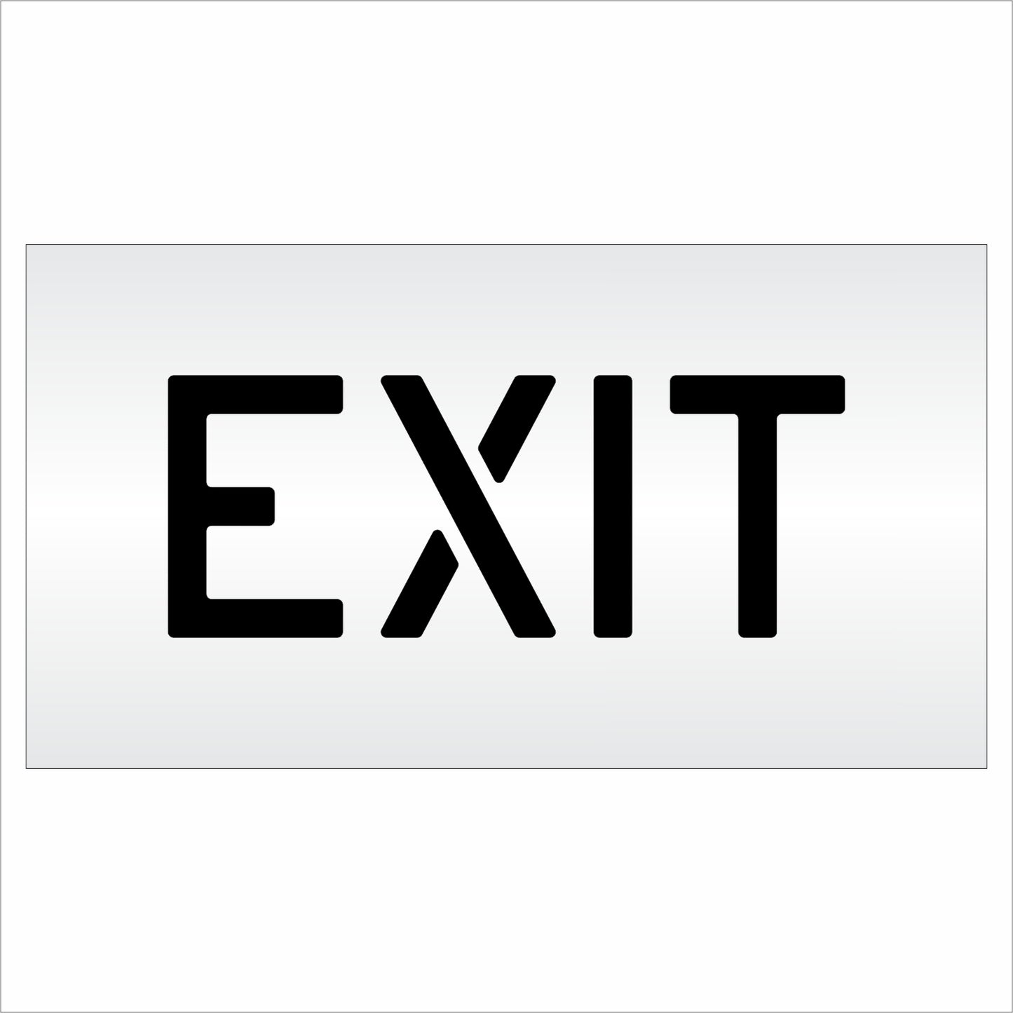 6 Inch EXIT Wording Stencil – for Parking Lot and Area Labeling Stencil
