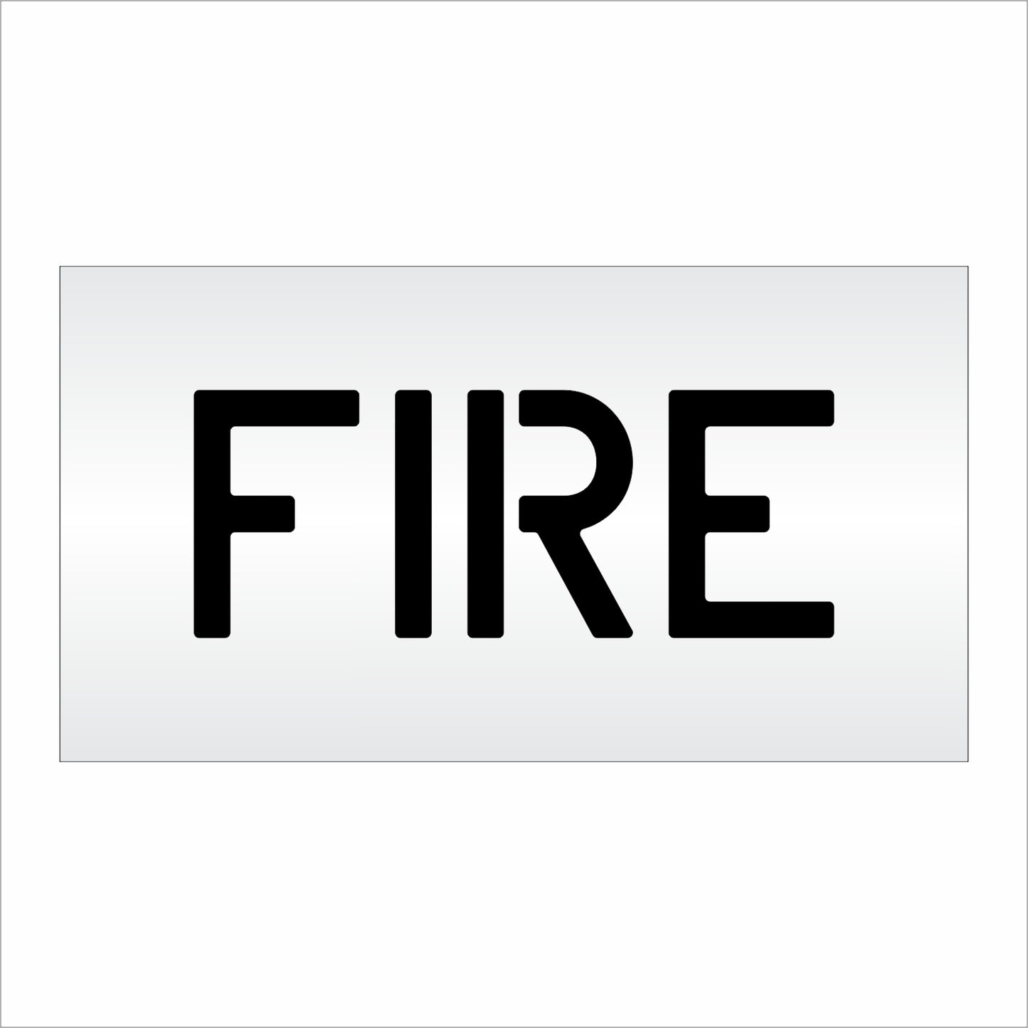 6 Inch FIRE Wording Stencil – for Parking Lot and Area Labeling Stencil