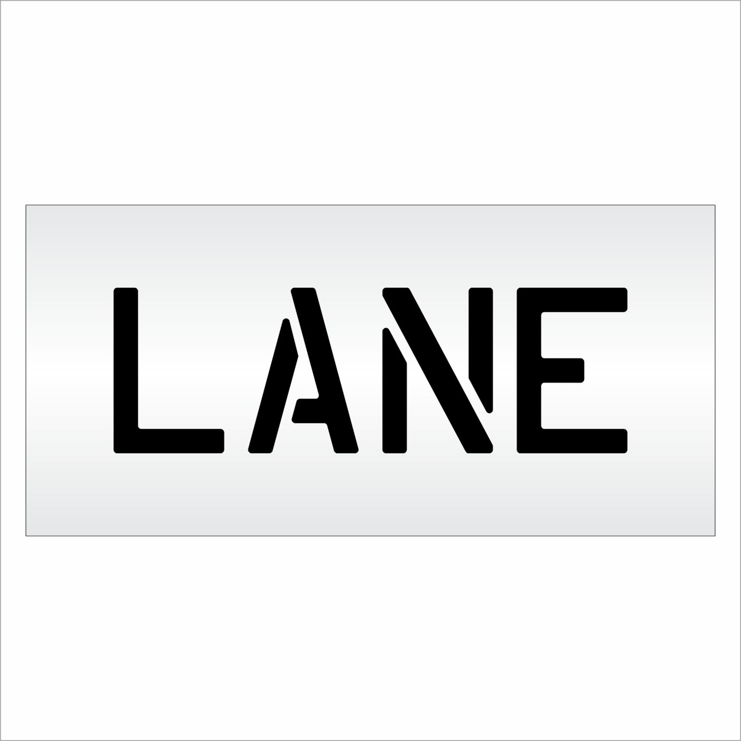 6 Inch LANE Wording Stencil – for Parking Lot and Area Labeling Stencil