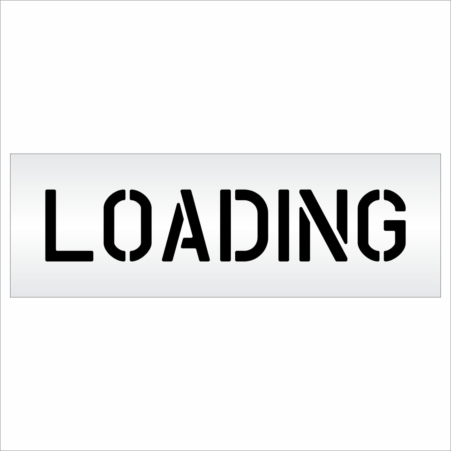 6 Inch LOADING Wording Stencil – for Parking Lot and Area Labeling Stencil