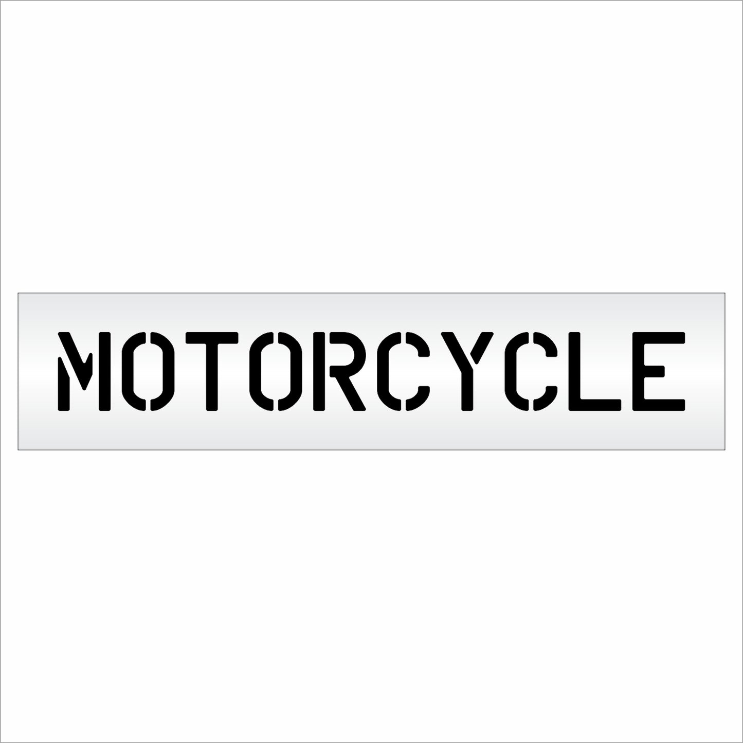 6 Inch MOTORCYCLE Wording Stencil – for Parking Lot and Area Labeling Stencil
