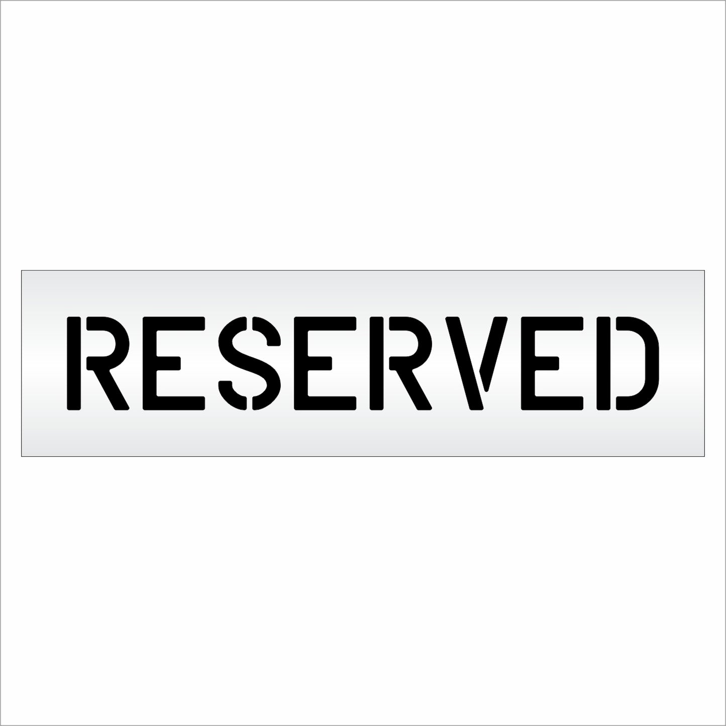 6 Inch RESERVED Wording Stencil – for Parking Lot and Area Labeling Stencil