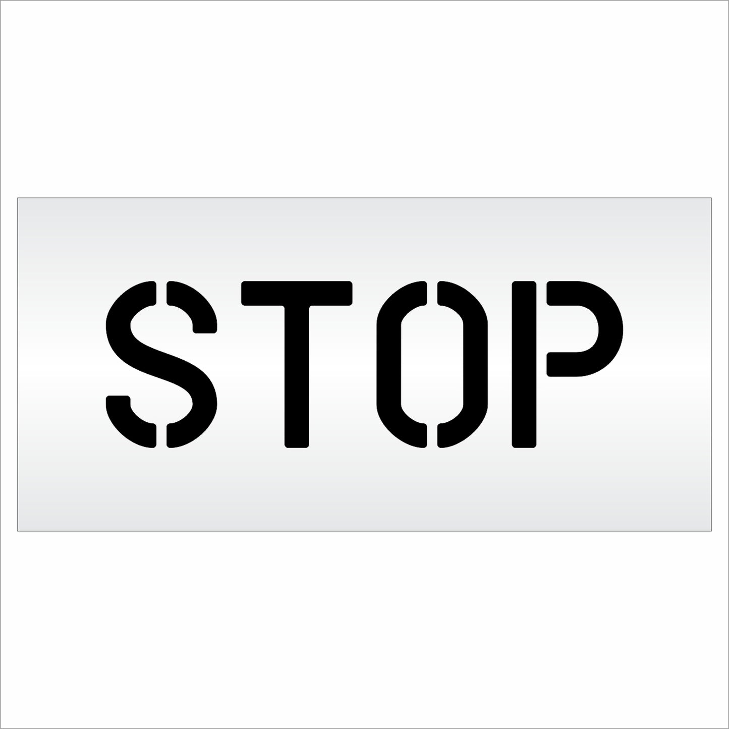 6 Inch STOP Wording Stencil – for Parking Lot and Area Labeling Stencil