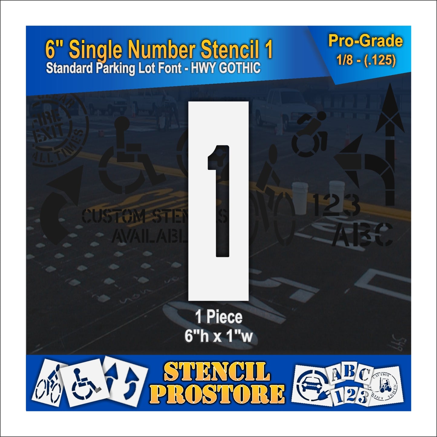 6" Number Kit Stencil