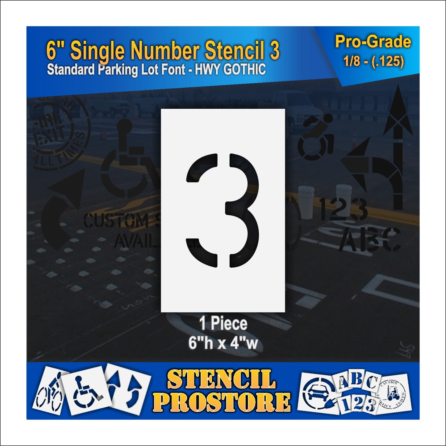 6" Number Kit Stencil