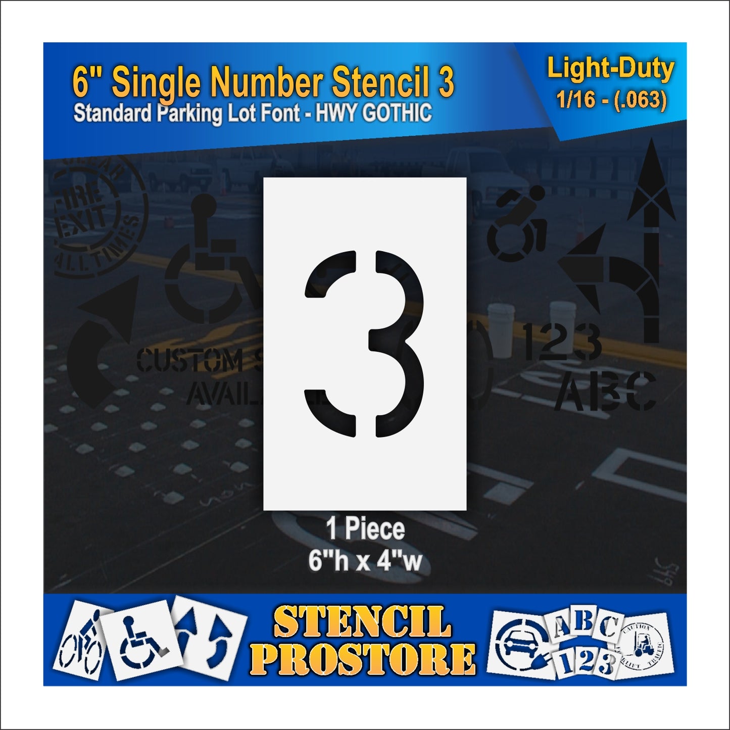 6" Number Kit Stencil