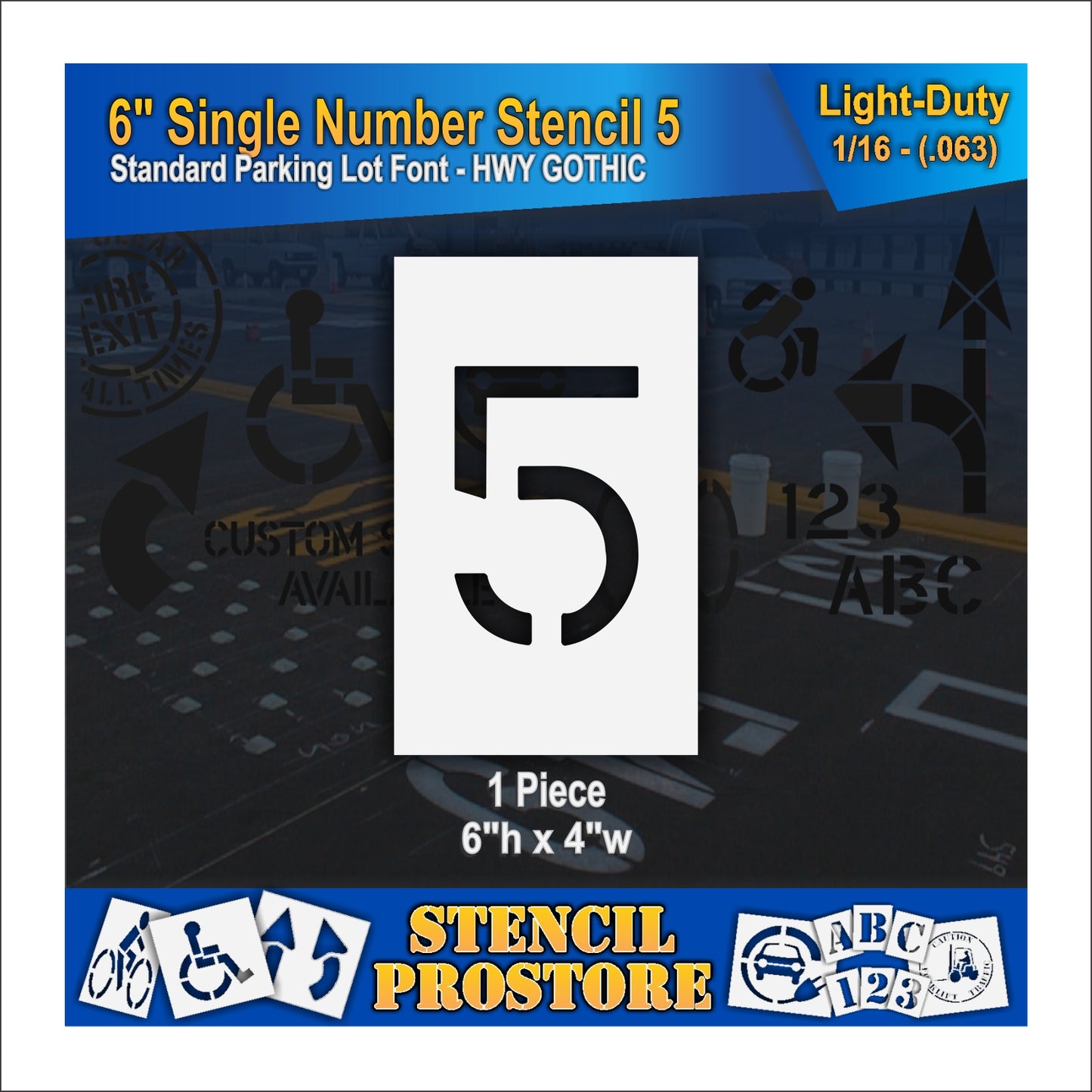 6" Number Kit Stencil