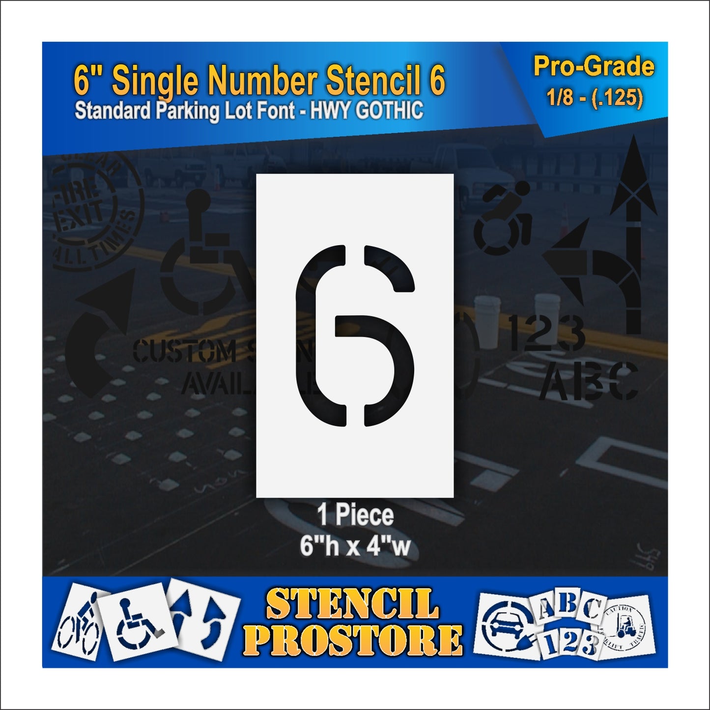 6" Number Kit Stencil