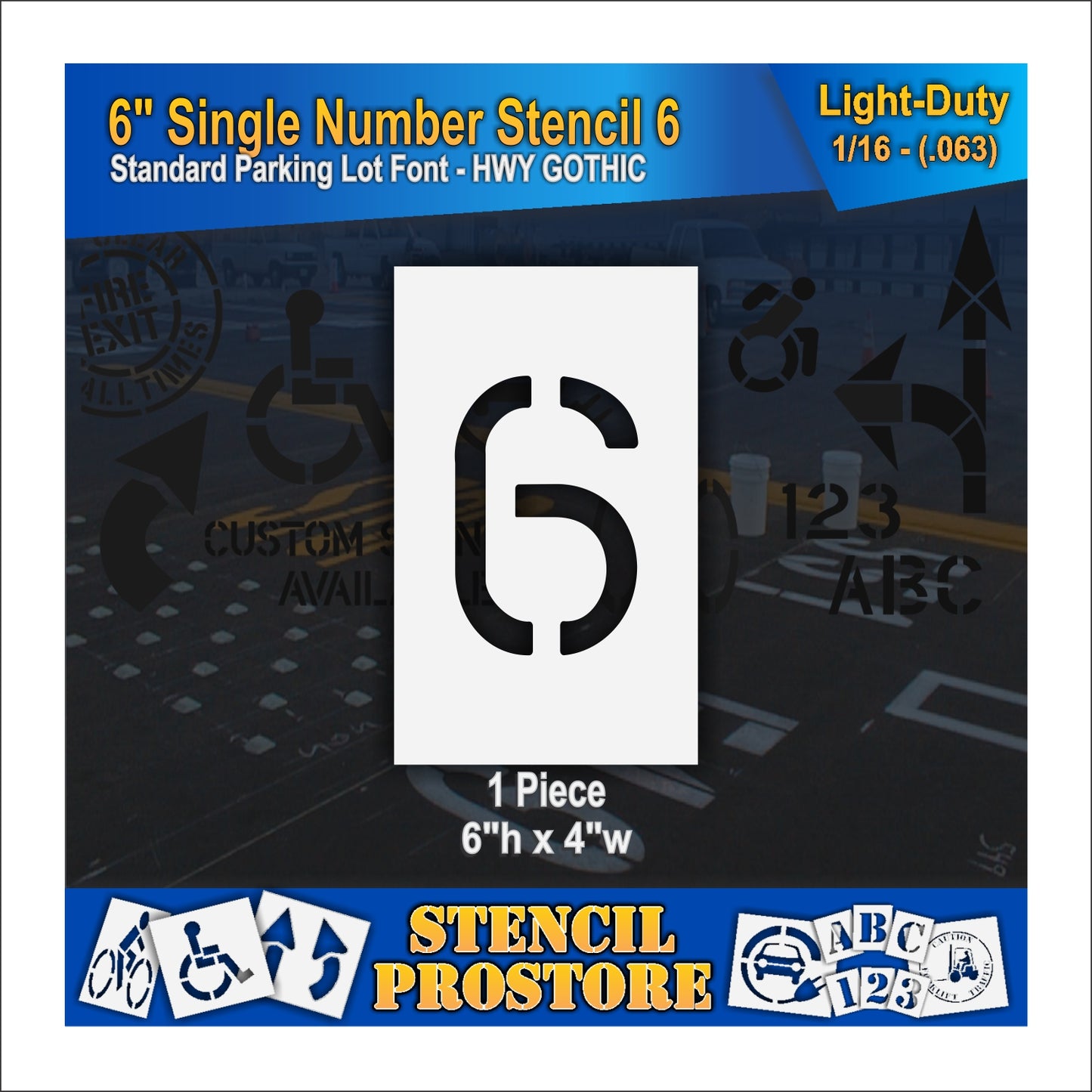 6" Number Kit Stencil