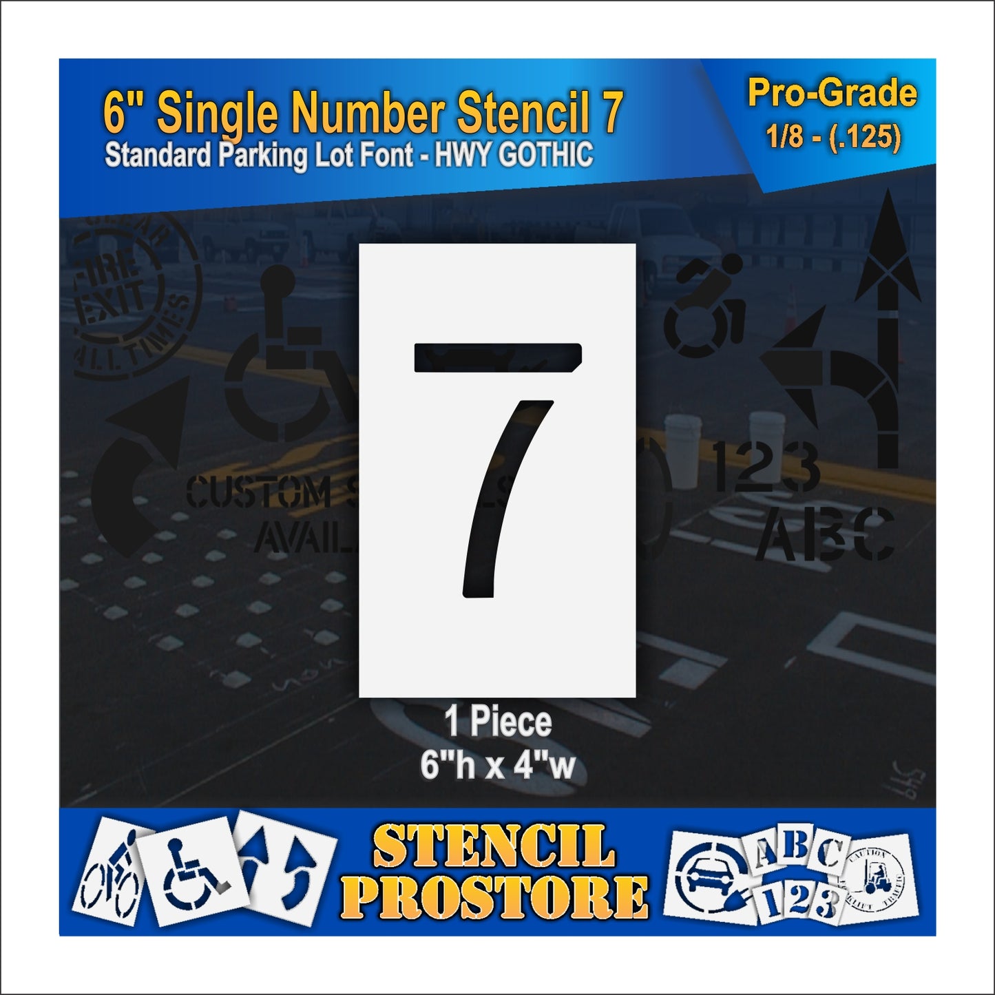 6" Number Kit Stencil