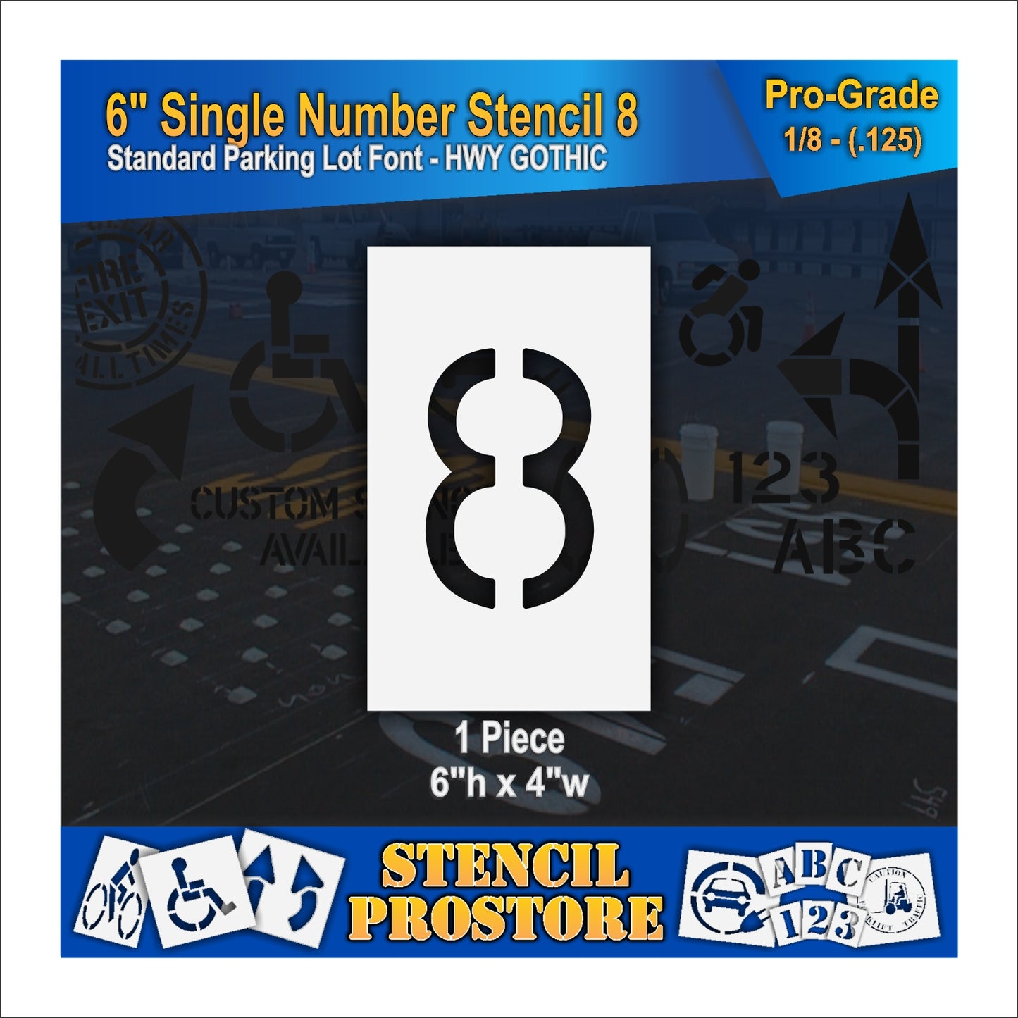 6" Number Kit Stencil