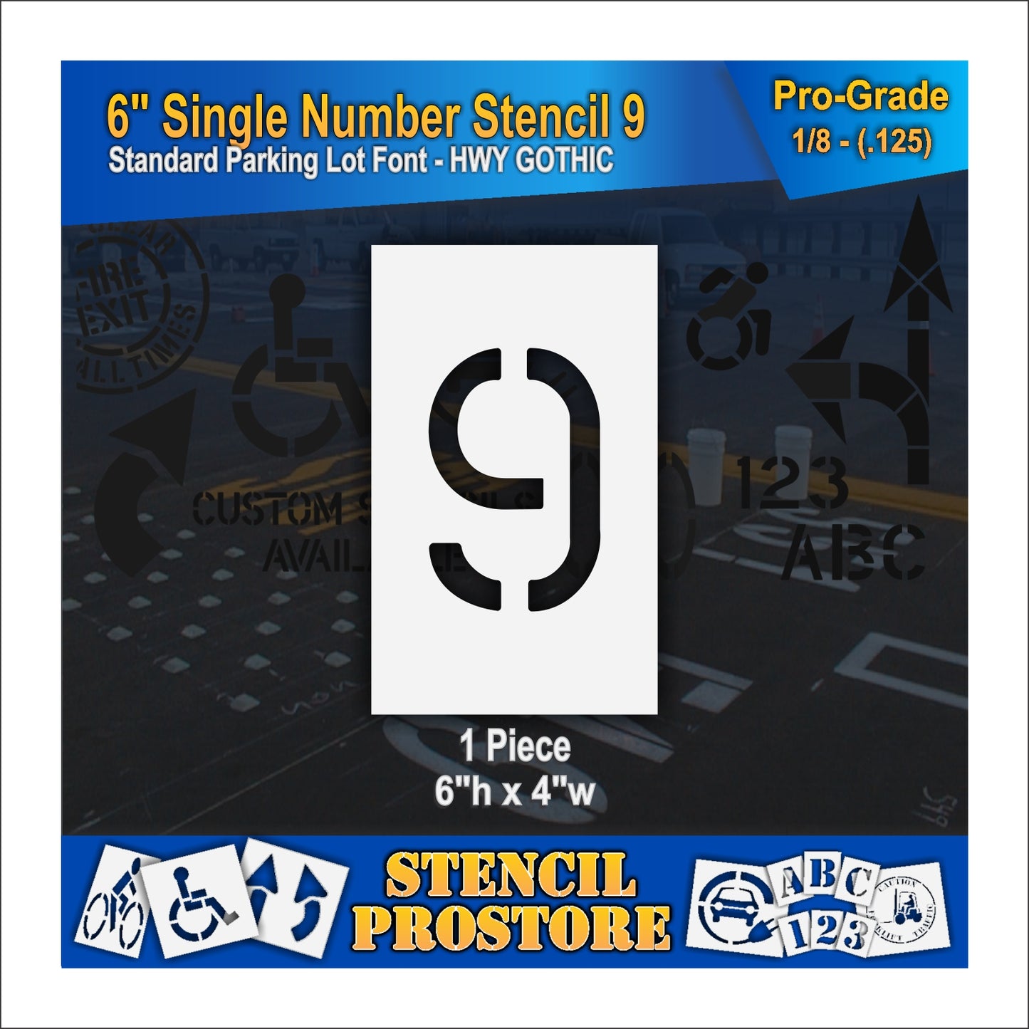 6" Number Kit Stencil