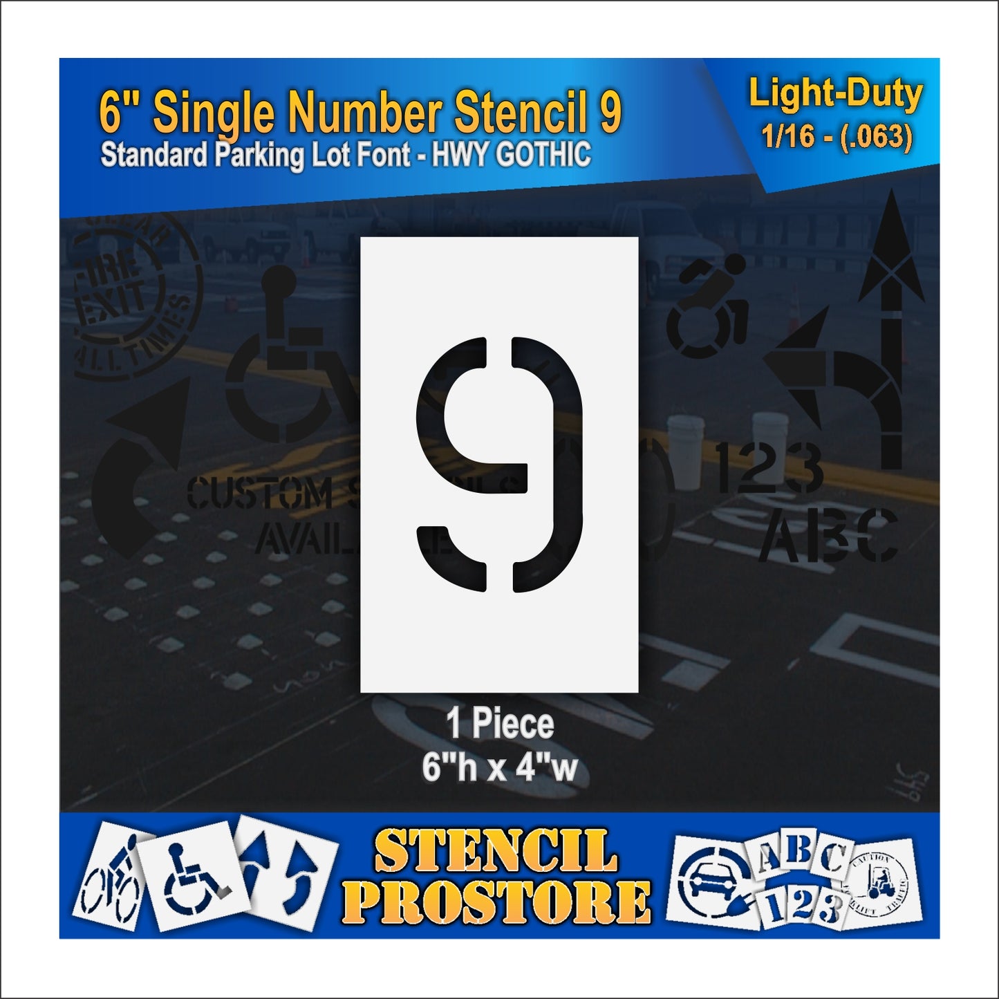 6" Number Kit Stencil