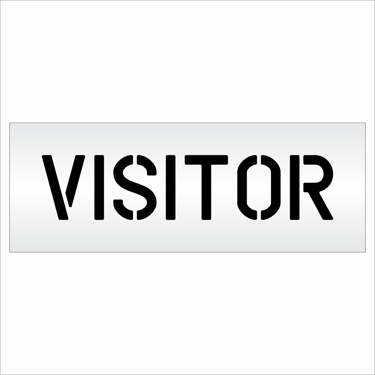 6 Inch VISITOR Wording Stencil – for Parking Lot and Area Labeling Stencil