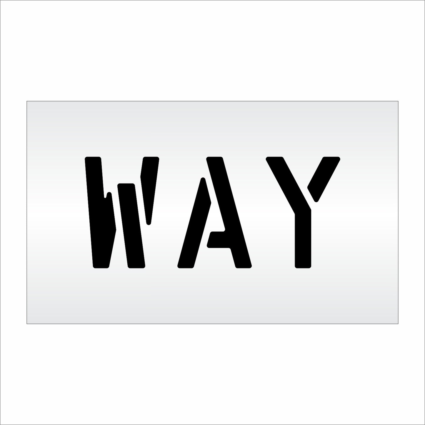 6 Inch WAY Wording Stencil – for Parking Lot and Area Labeling Stencil