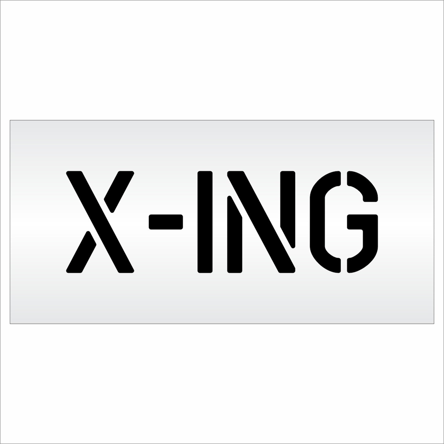 6 Inch X-ING Wording Stencil – for Parking Lot and Area Labeling Stencil