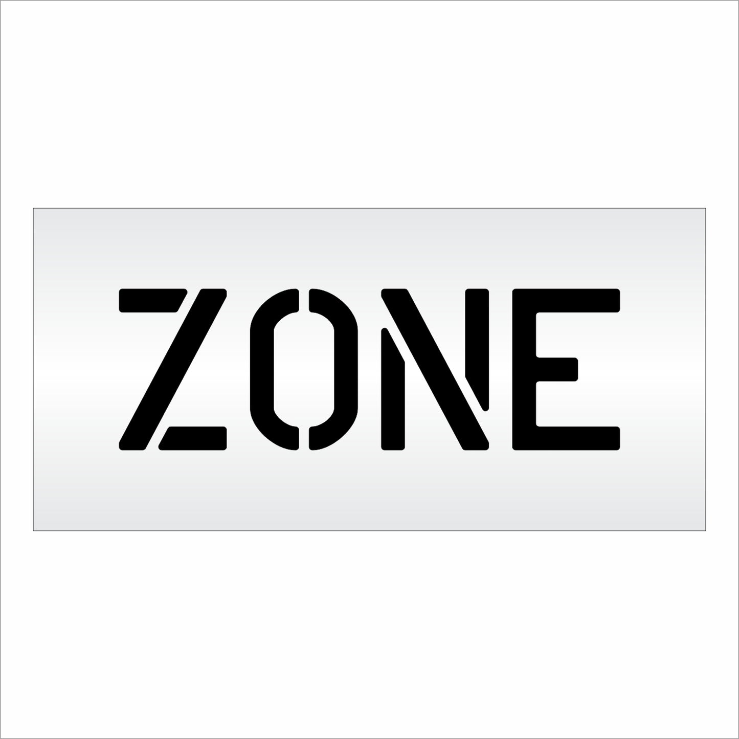 6 Inch ZONE Wording Stencil – for Parking Lot and Area Labeling Stencil