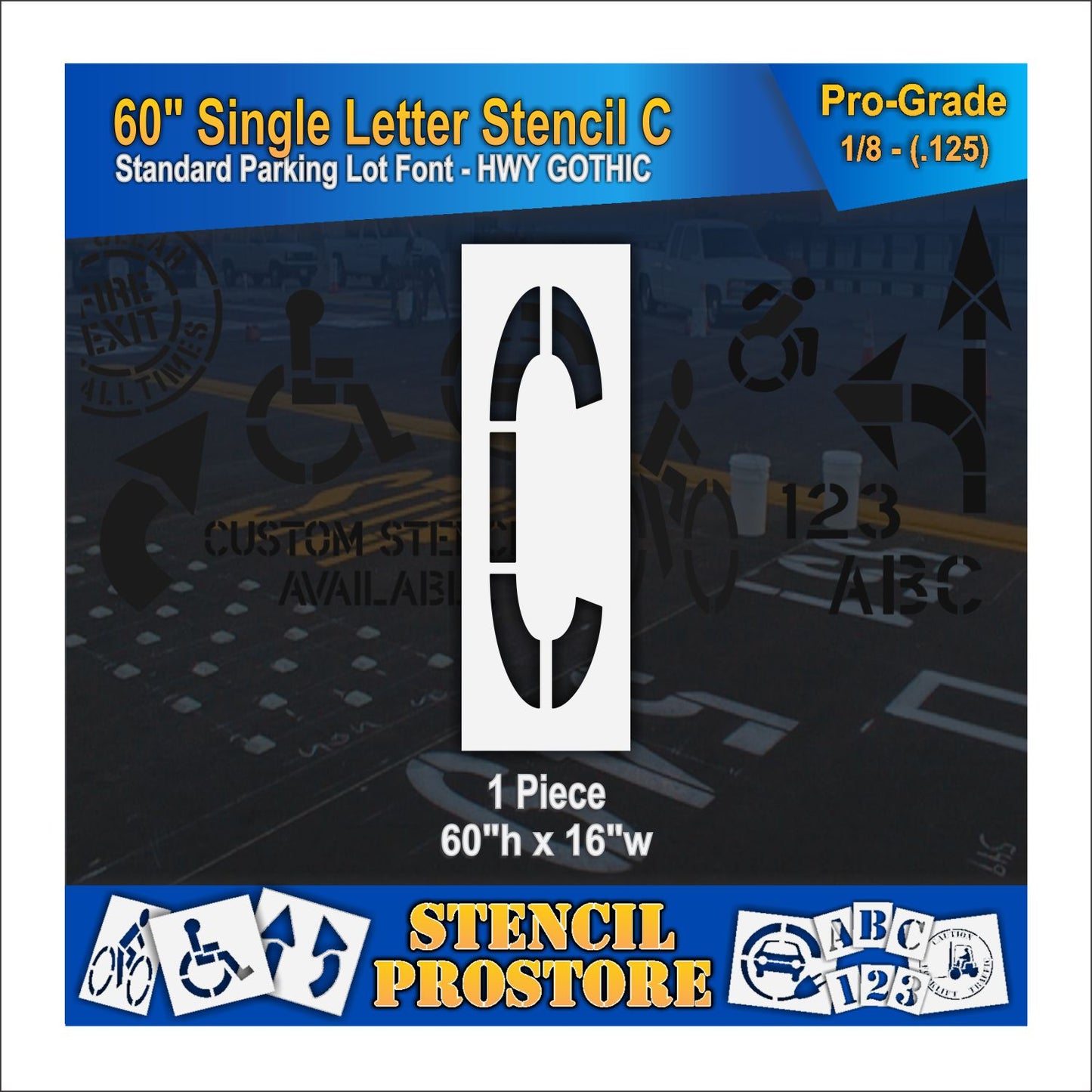 60" Alphabet Kit Stencil