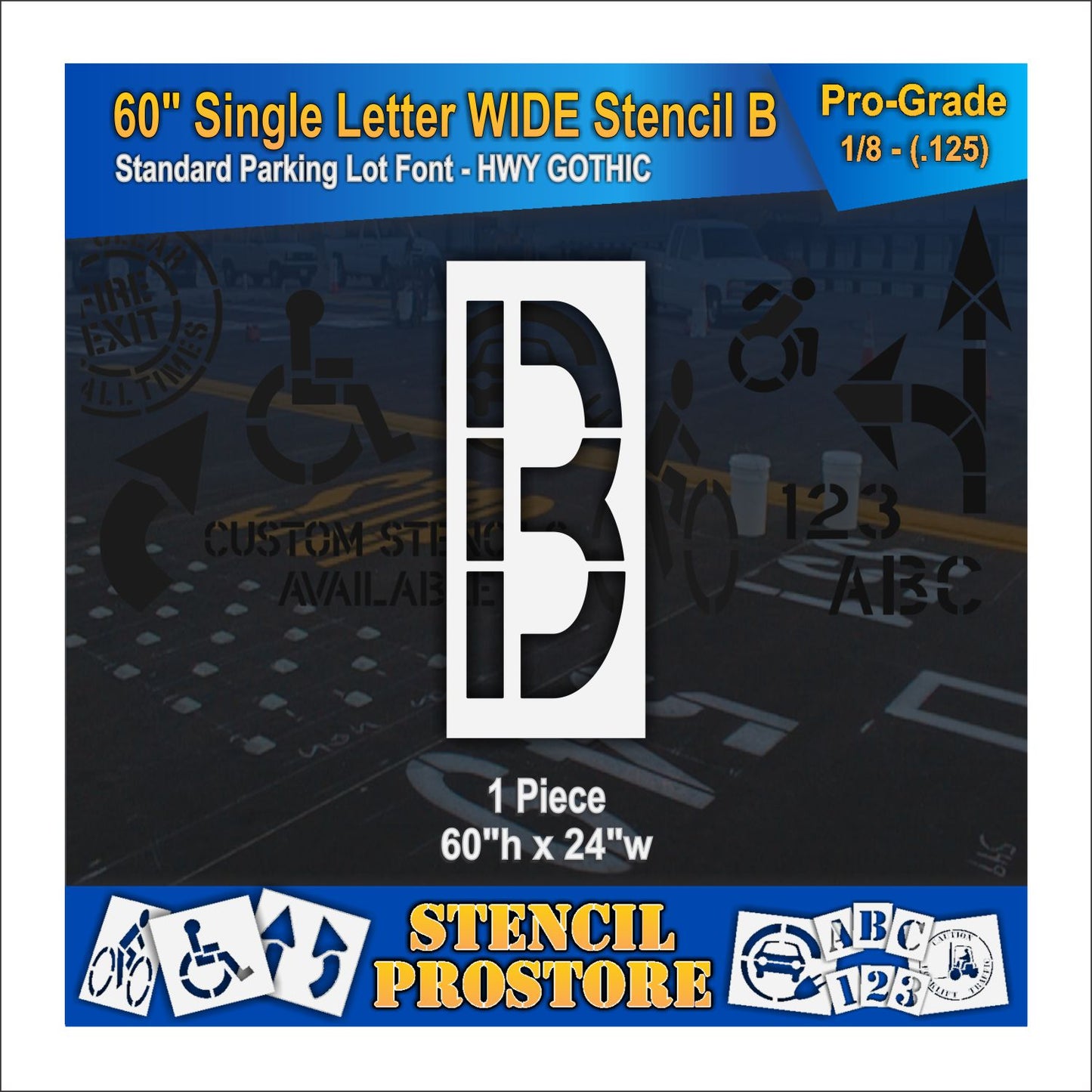 60" Wide Alphabet Kit Stencil