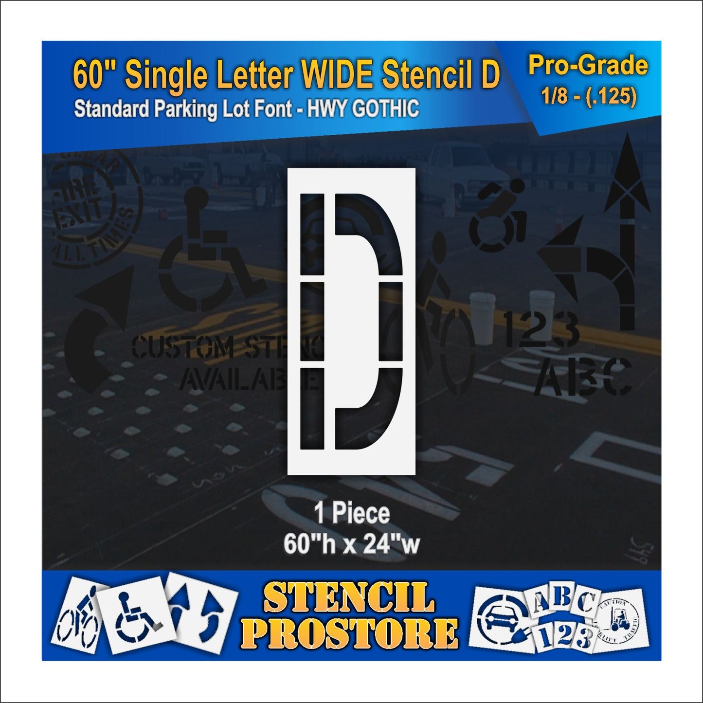 60" Wide Alphabet Kit Stencil