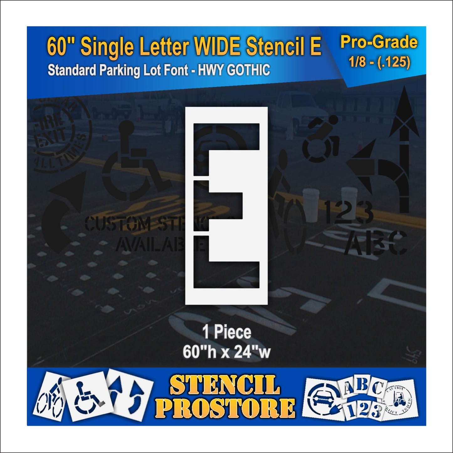 60" Wide Alphabet Kit Stencil