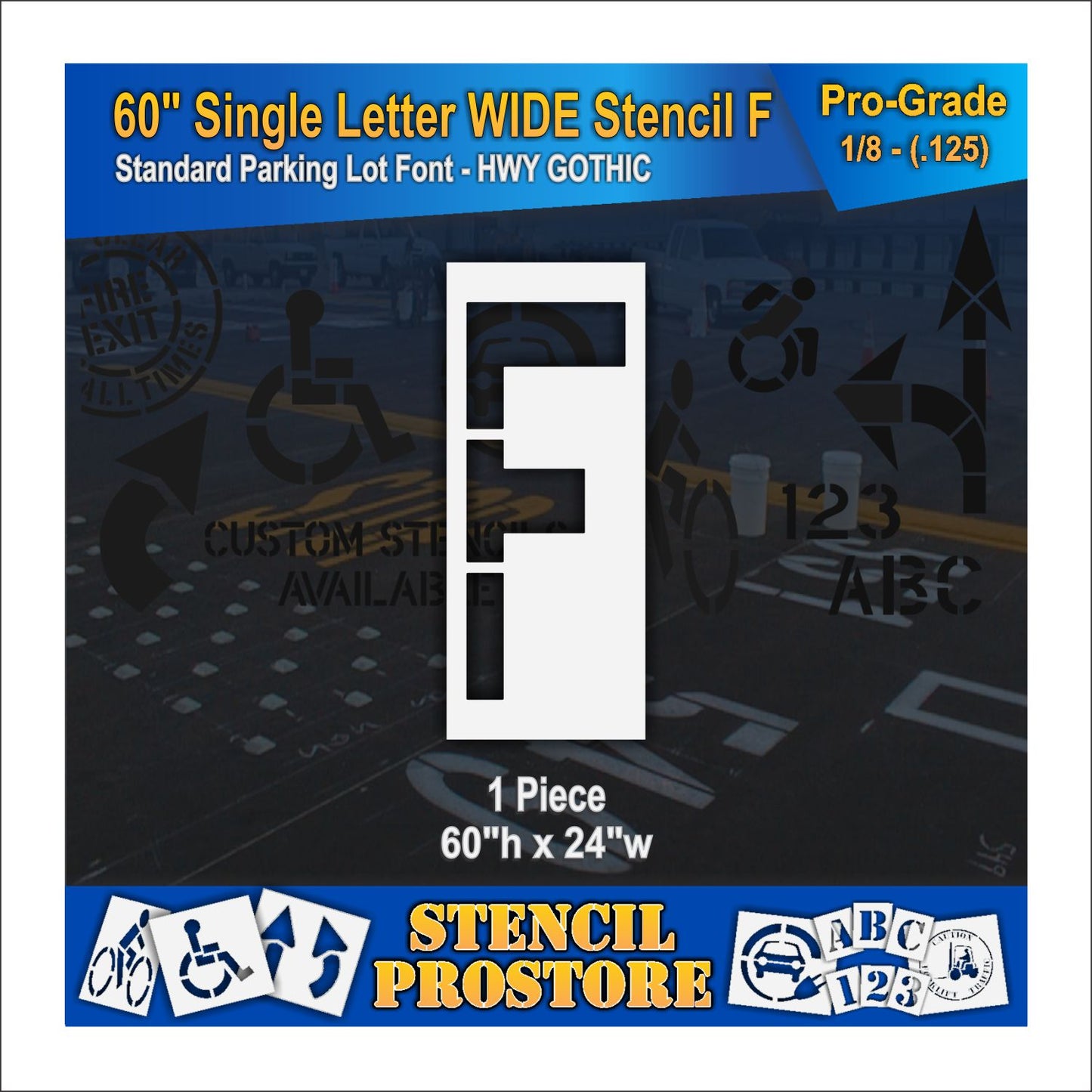 60" Wide Alphabet Kit Stencil