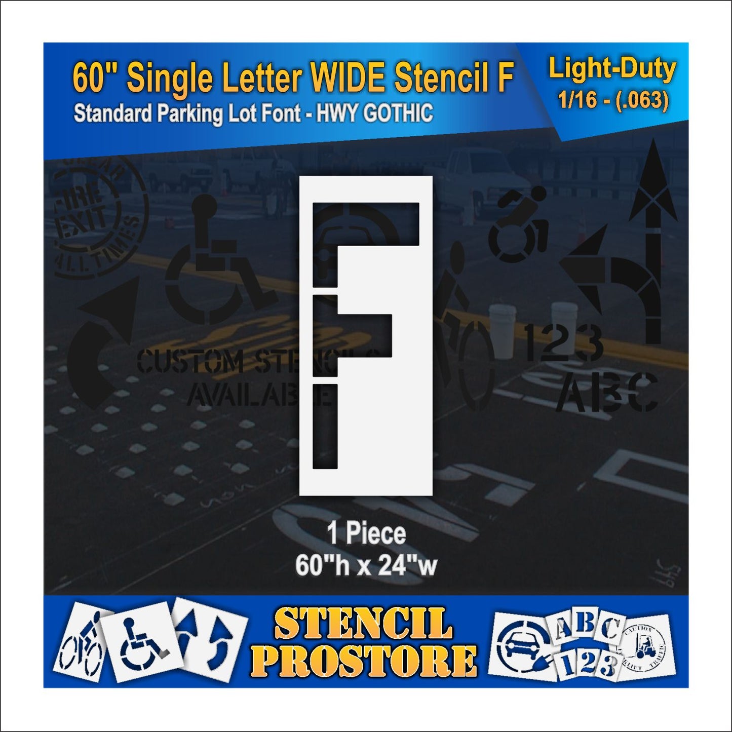 60" Wide Alphabet Kit Stencil