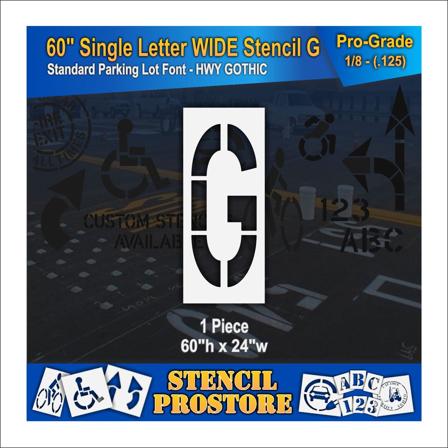 60" Wide Alphabet Kit Stencil