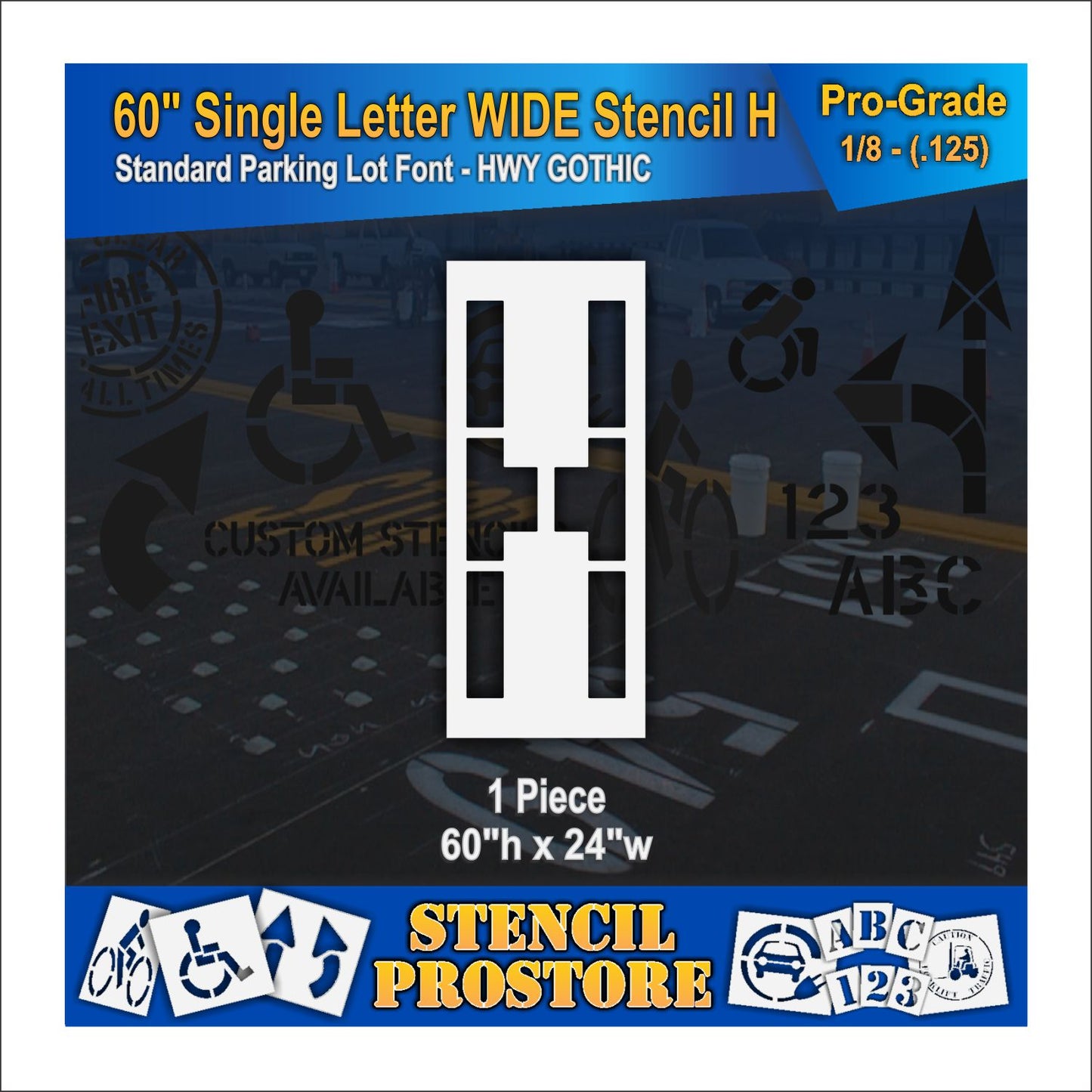 60" Wide Alphabet Kit Stencil