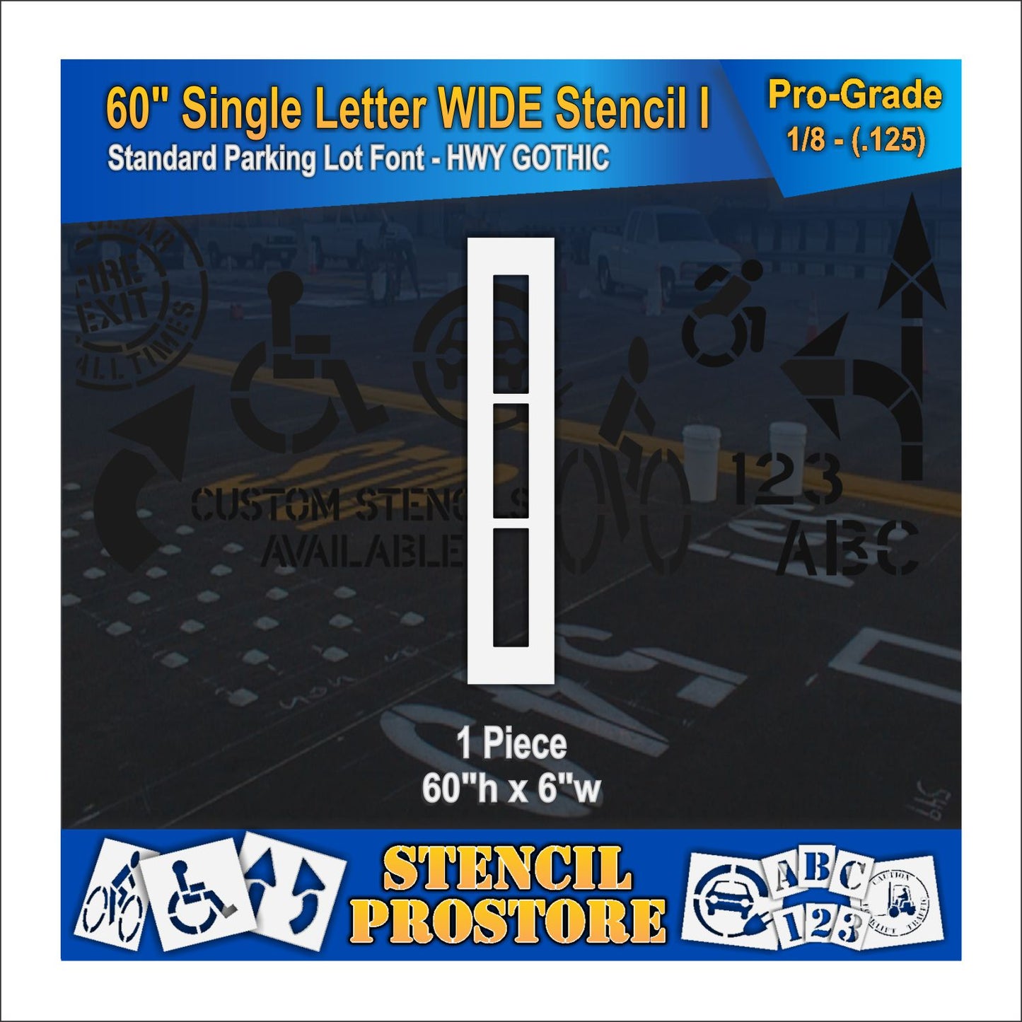 60" Wide Alphabet Kit Stencil