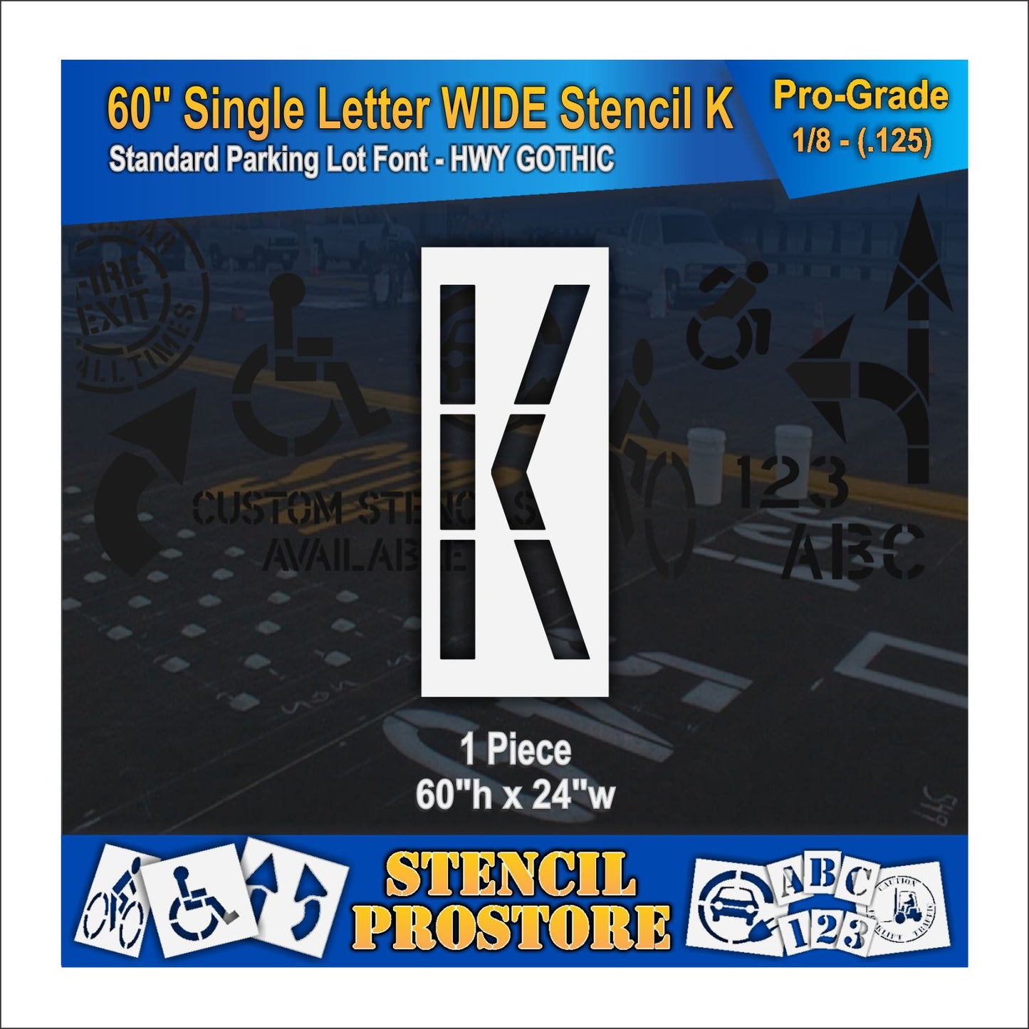 60" Wide Alphabet Kit Stencil