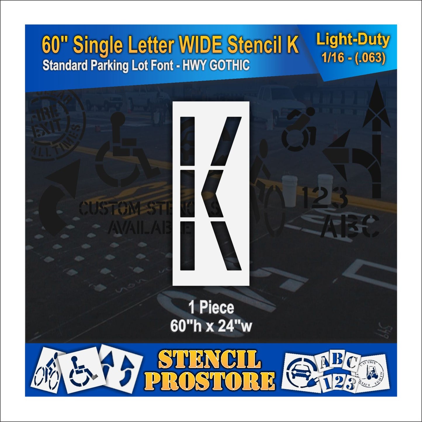 60" Wide Alphabet Kit Stencil