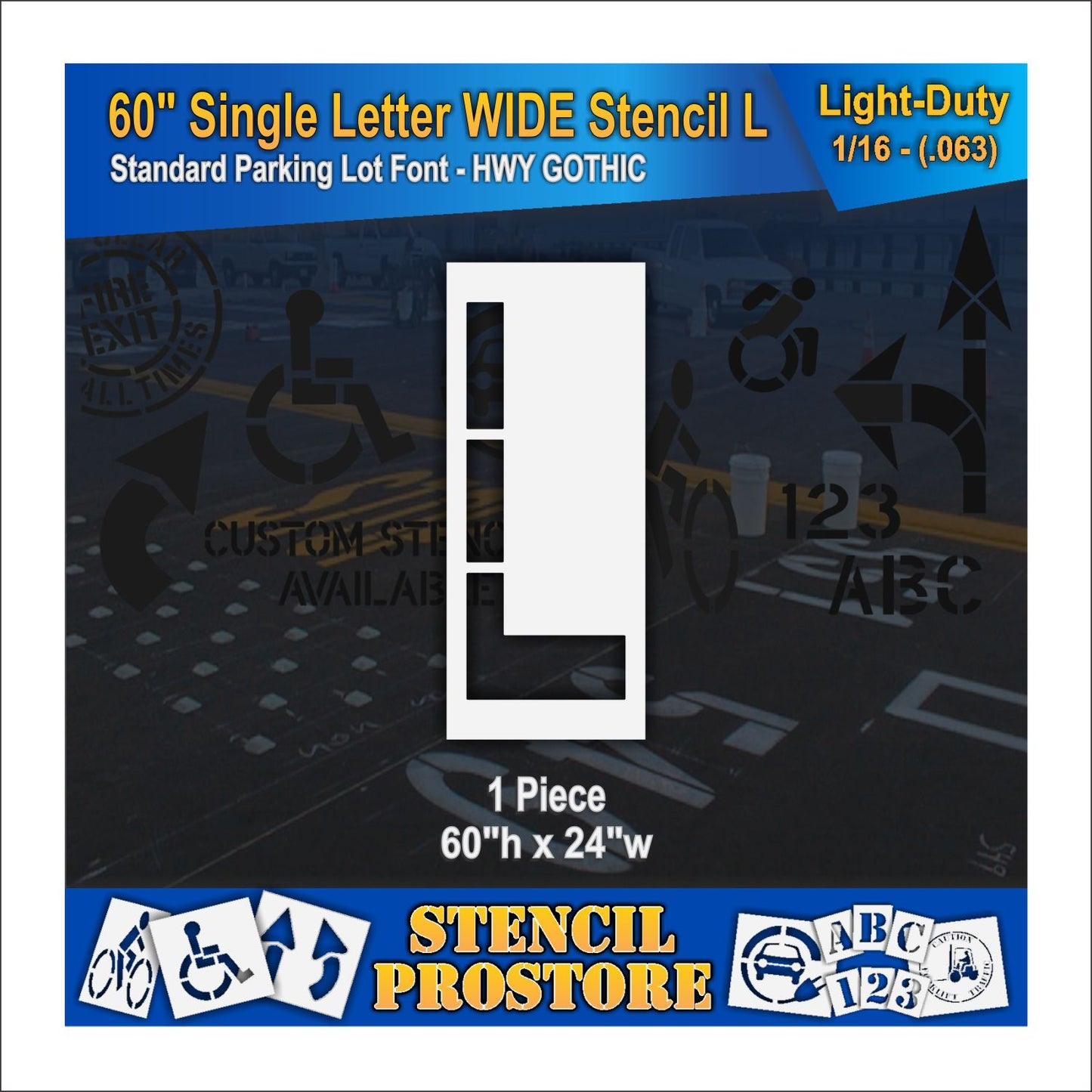 60" Wide Alphabet Kit Stencil