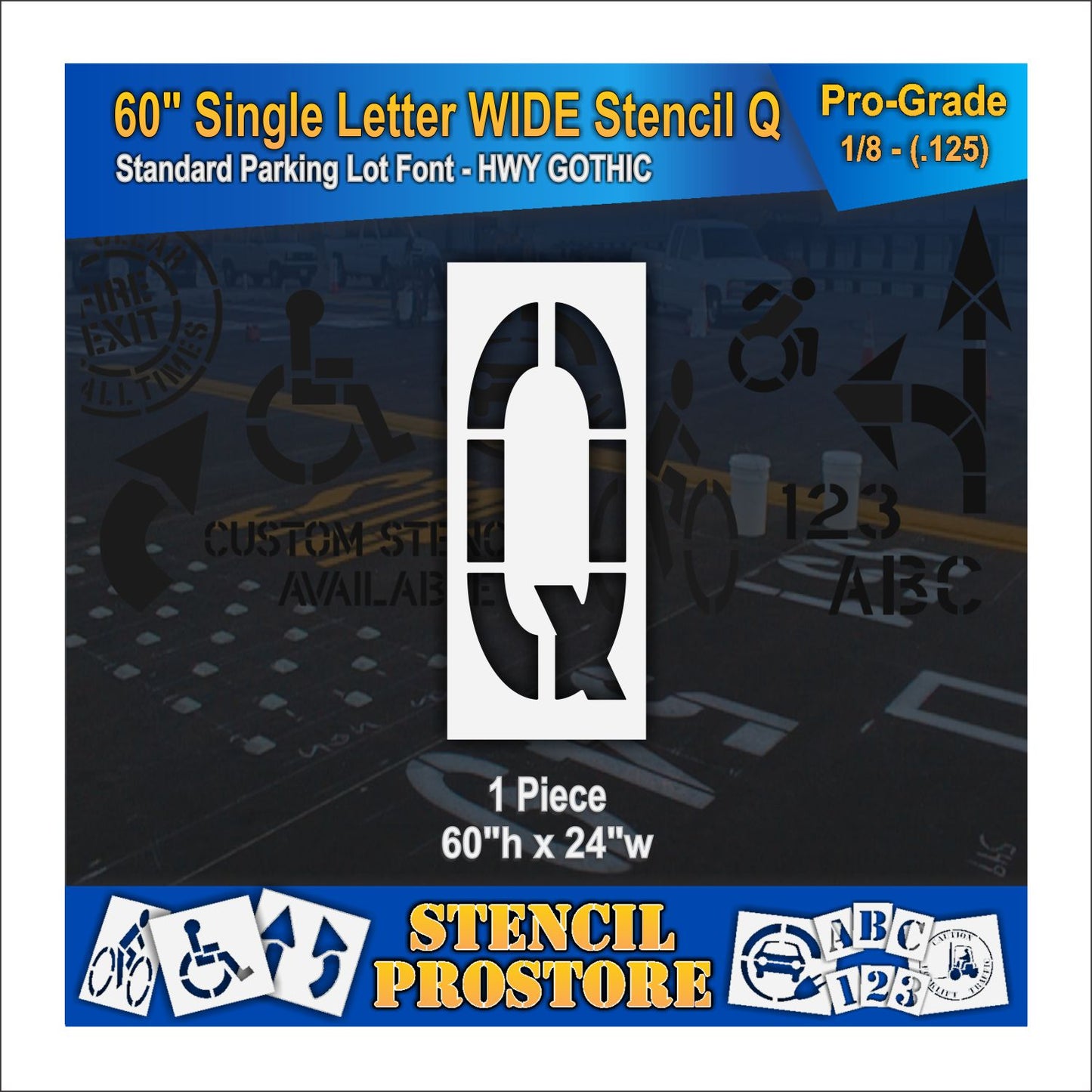 60" Wide Alphabet Kit Stencil