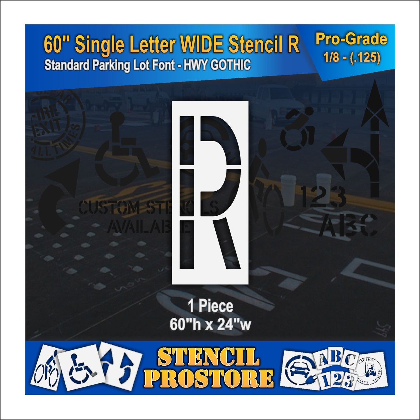 60" Wide Alphabet Kit Stencil