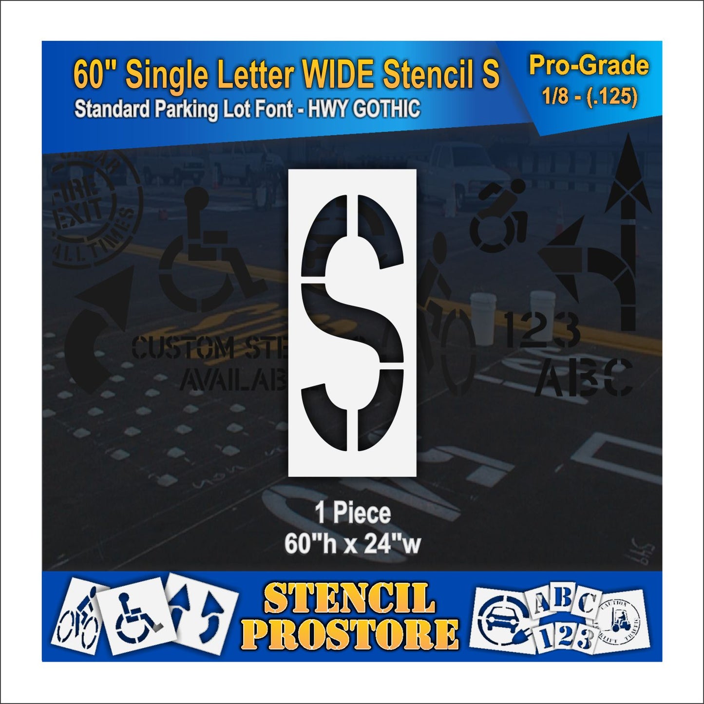 60" Wide Alphabet Kit Stencil