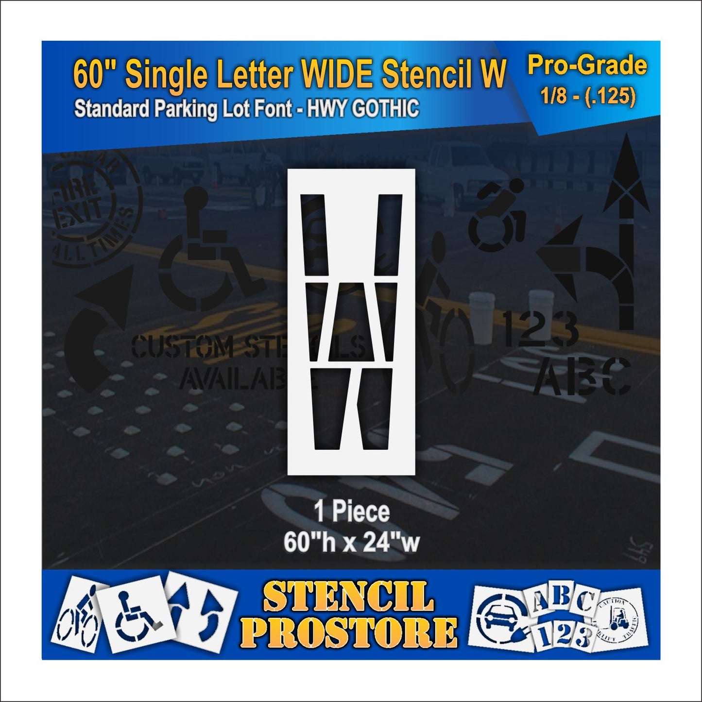 60" Wide Alphabet Kit Stencil