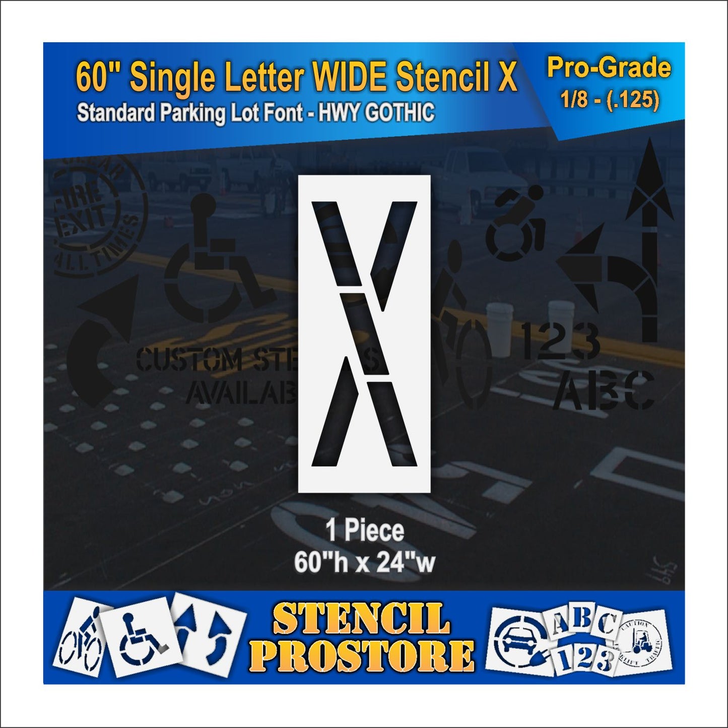 60" Wide Alphabet Kit Stencil