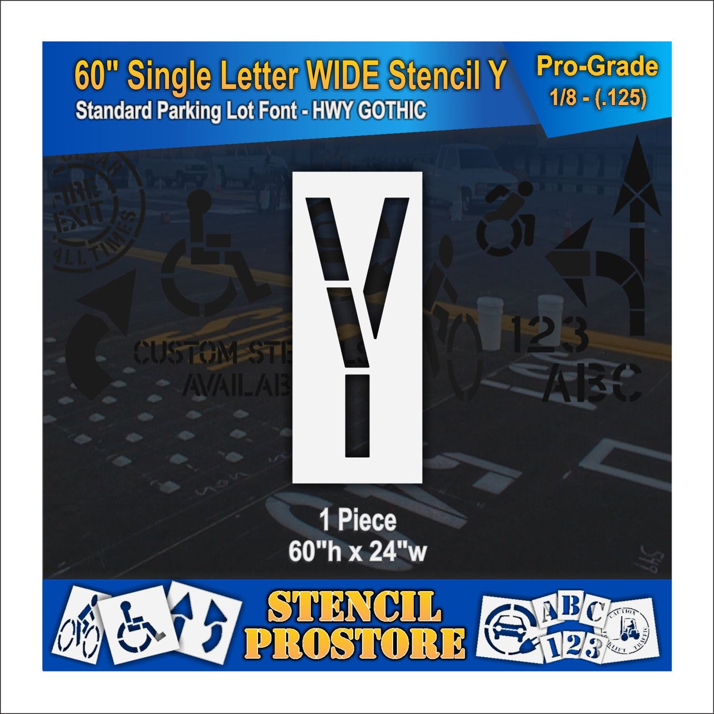 60" Wide Alphabet Kit Stencil