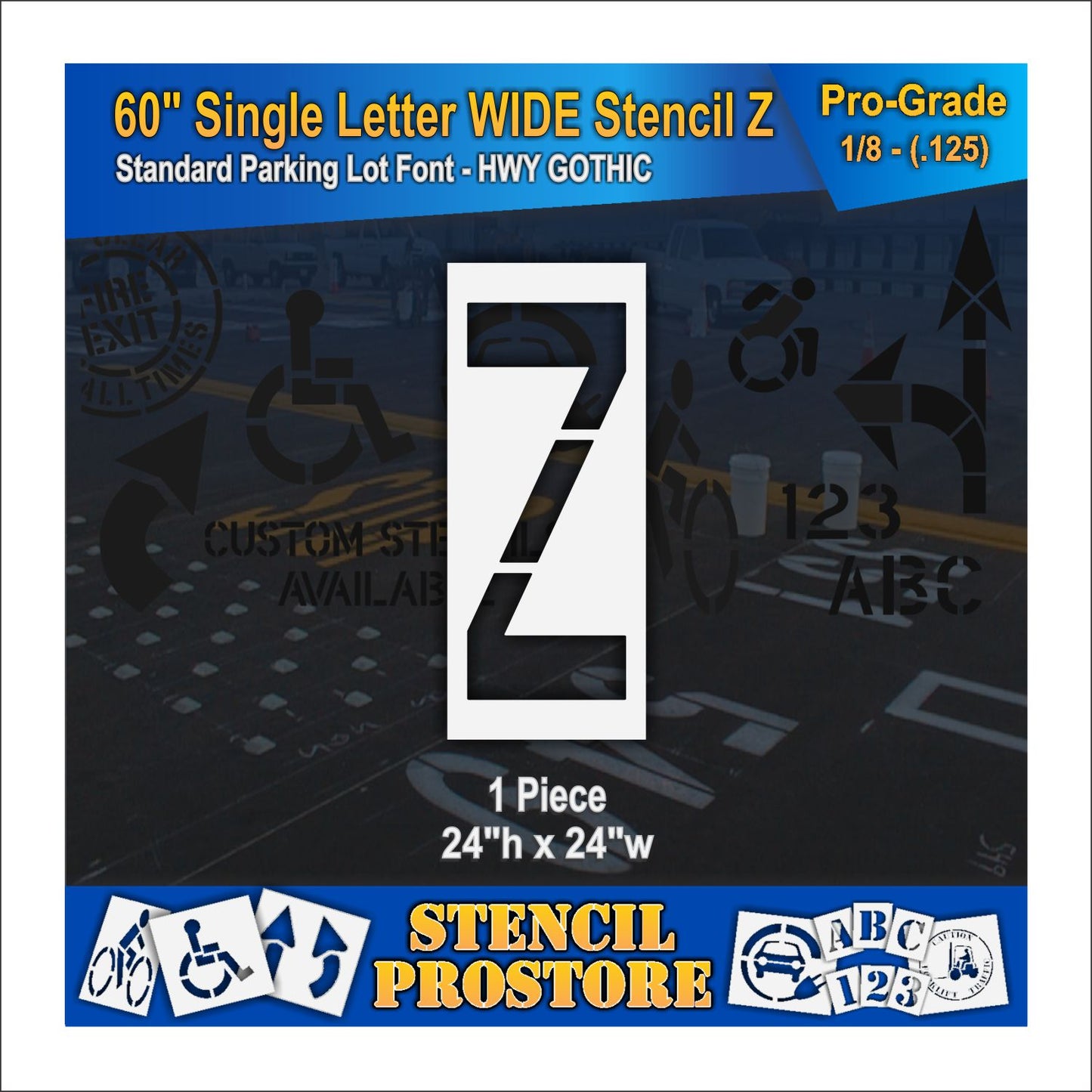 60" Wide Alphabet Kit Stencil