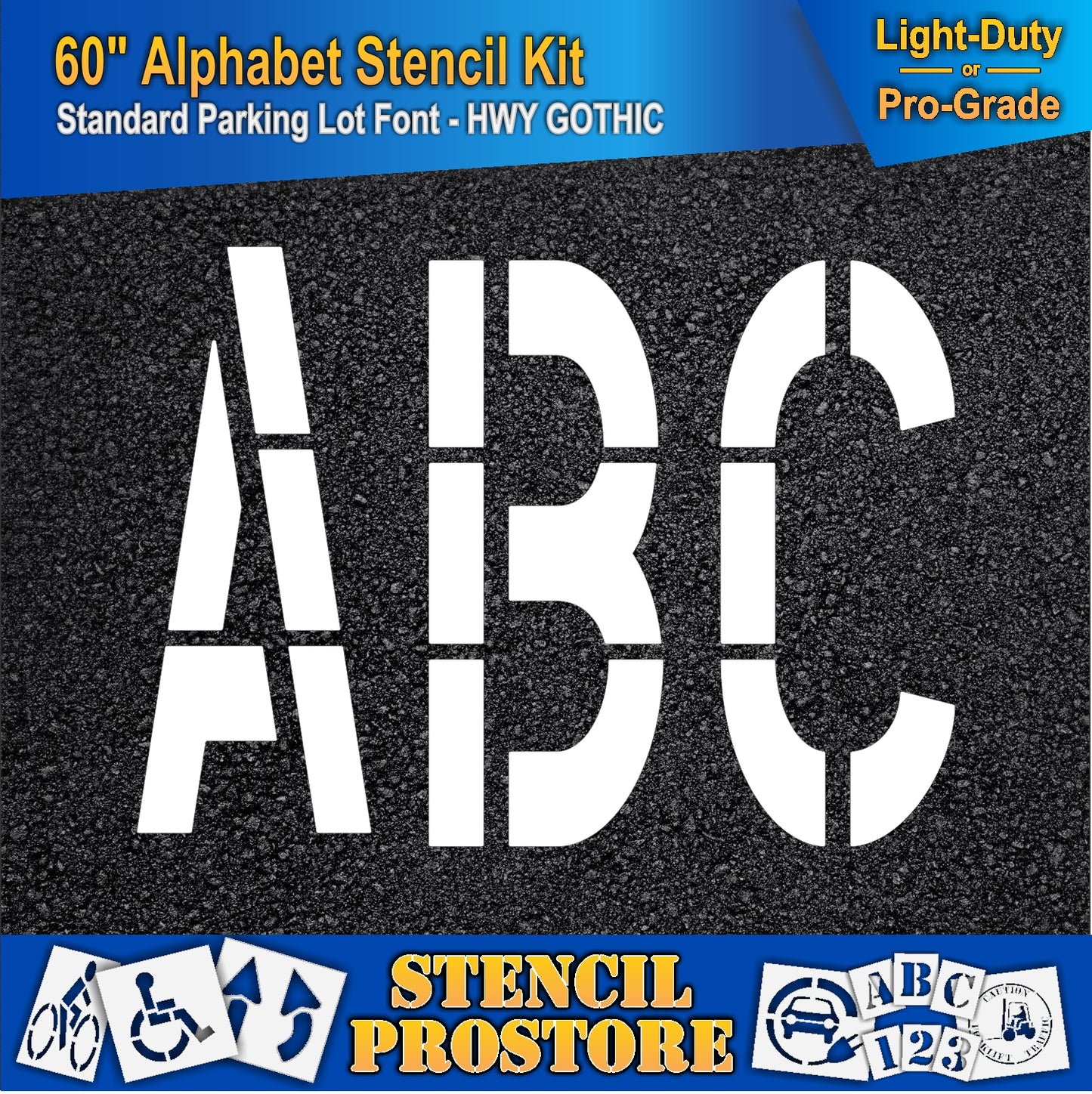 60" Wide Alphabet Kit Stencil