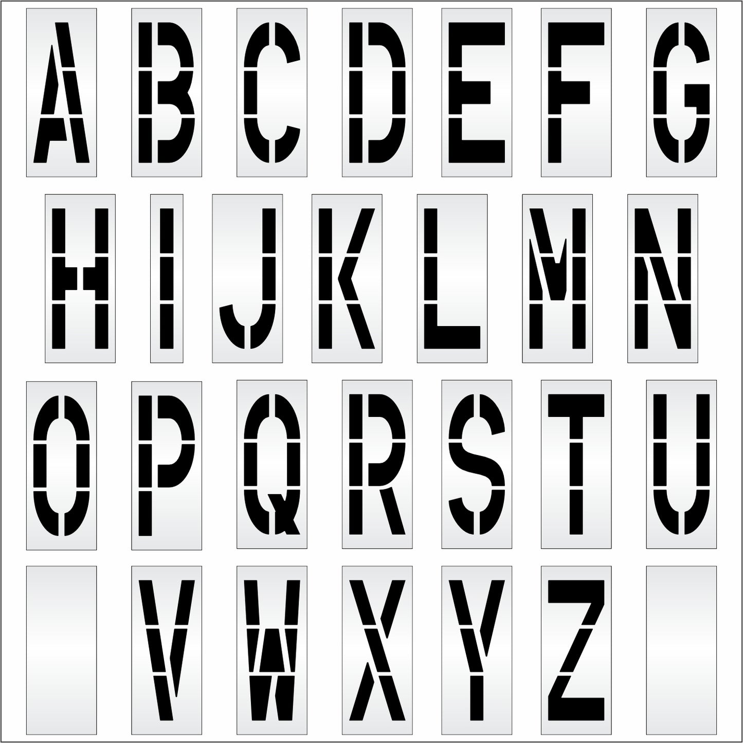 60" Wide Alphabet Kit Stencil