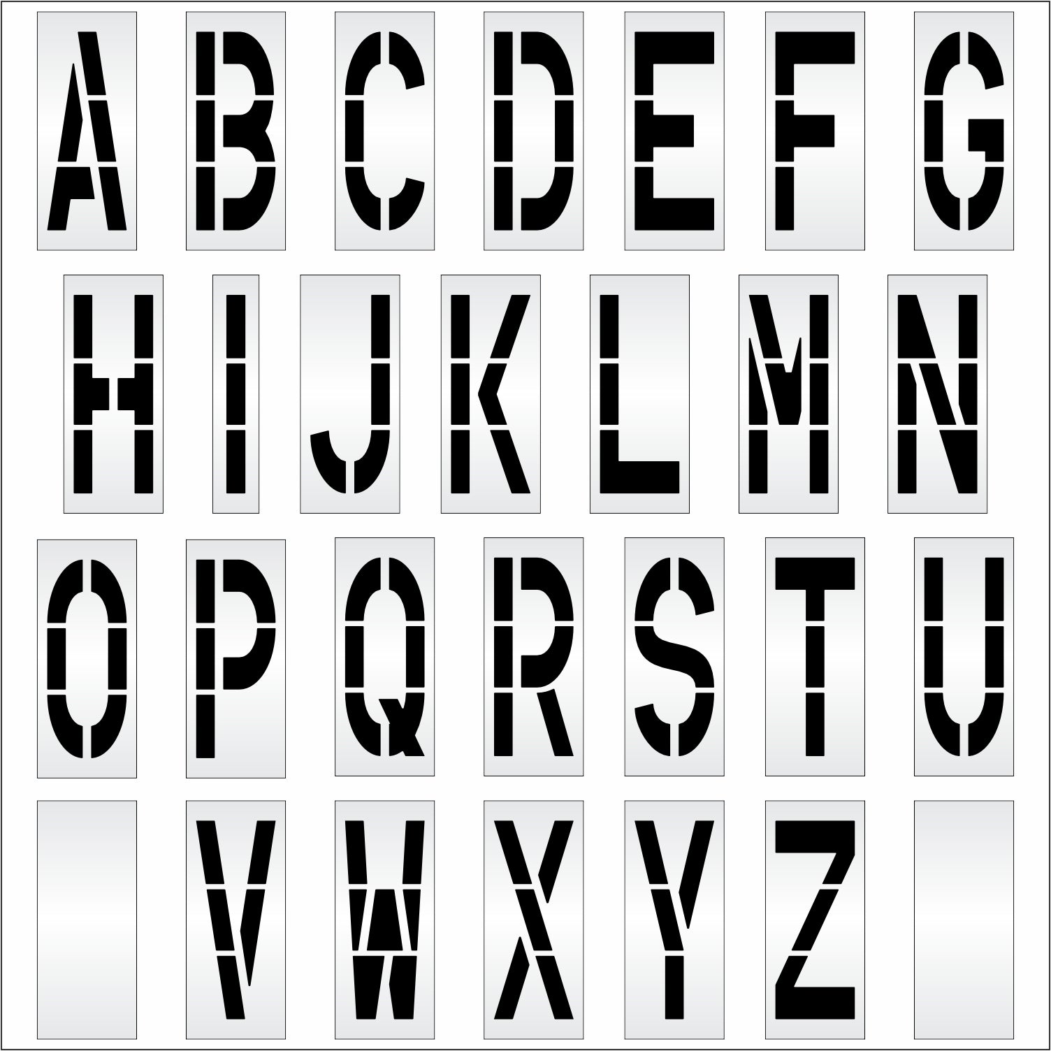 graphic image of 60" wide alphabet kit full set