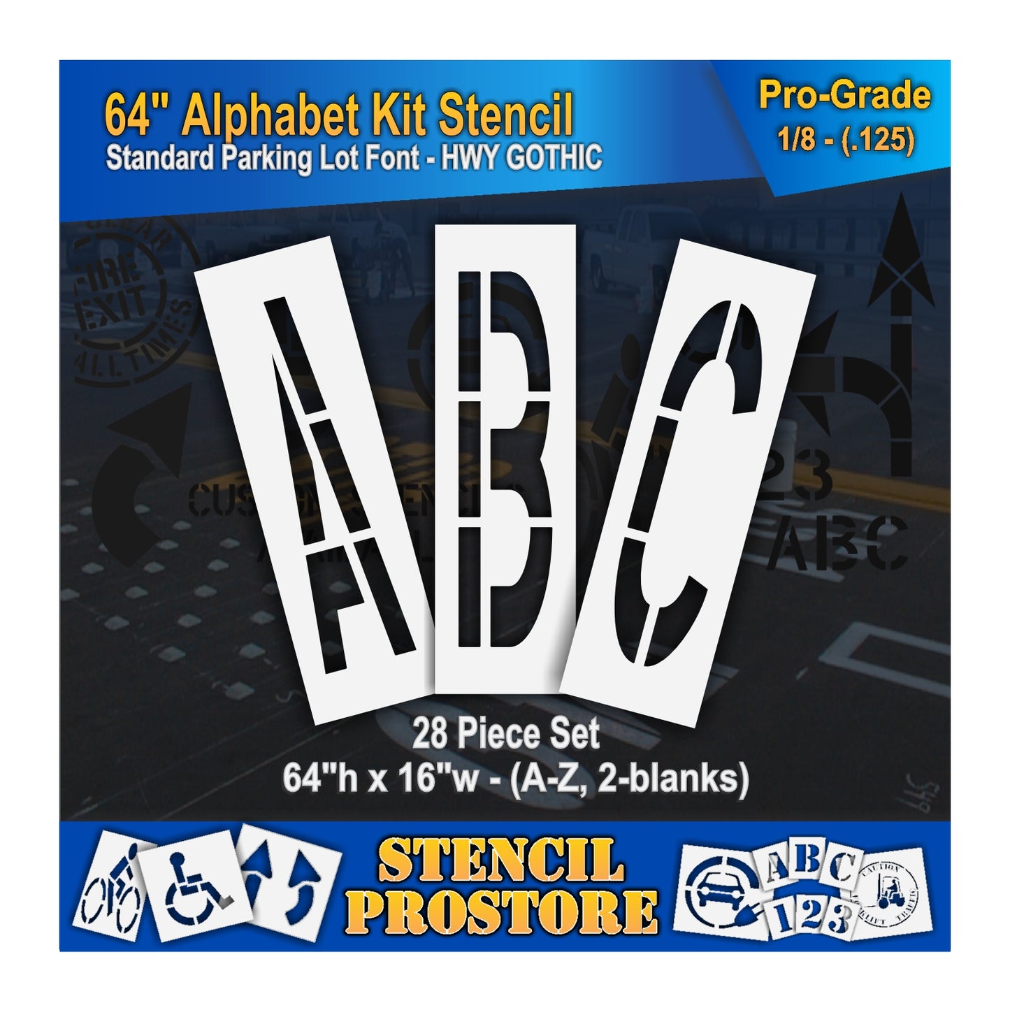 64" Alphabet Kit Stencil