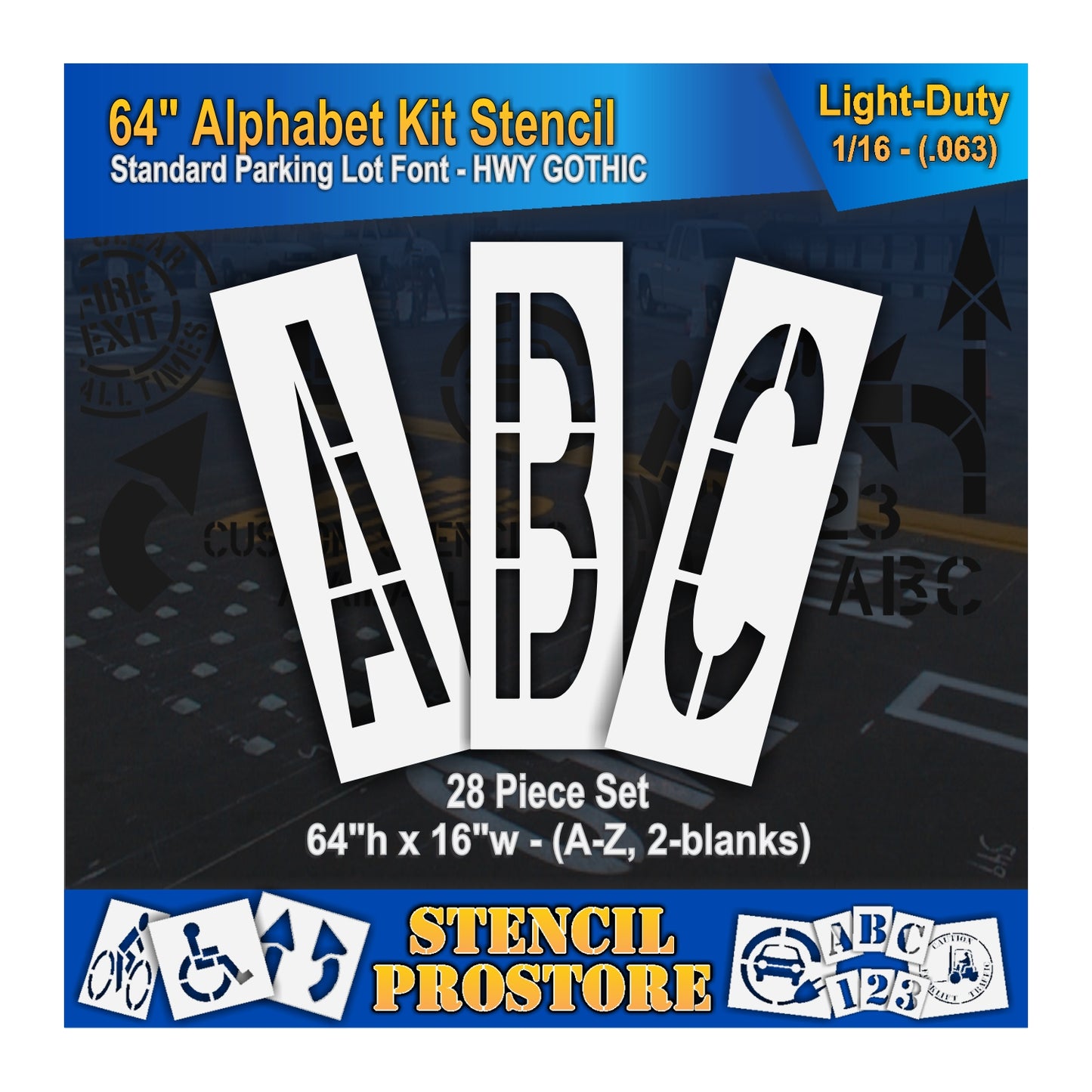 64" Alphabet Kit Stencil