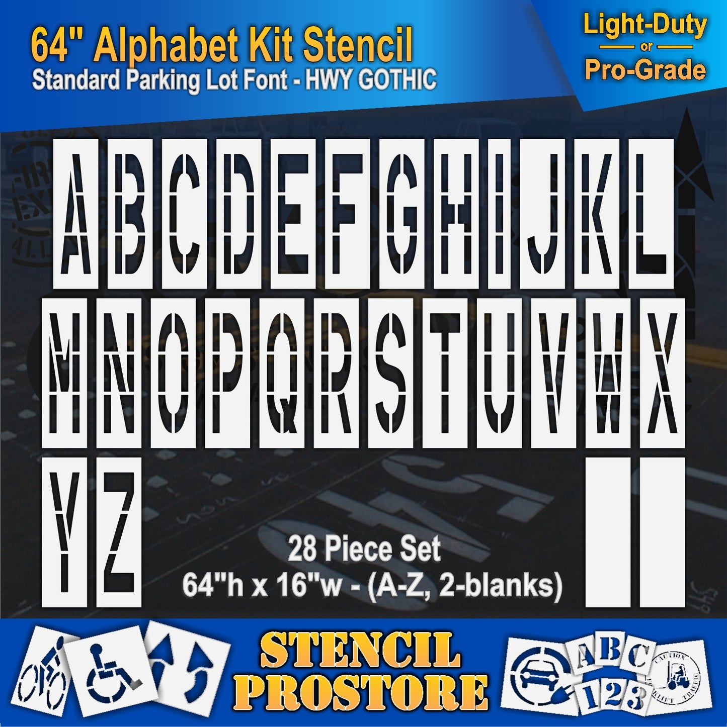 64" Alphabet Kit Stencil