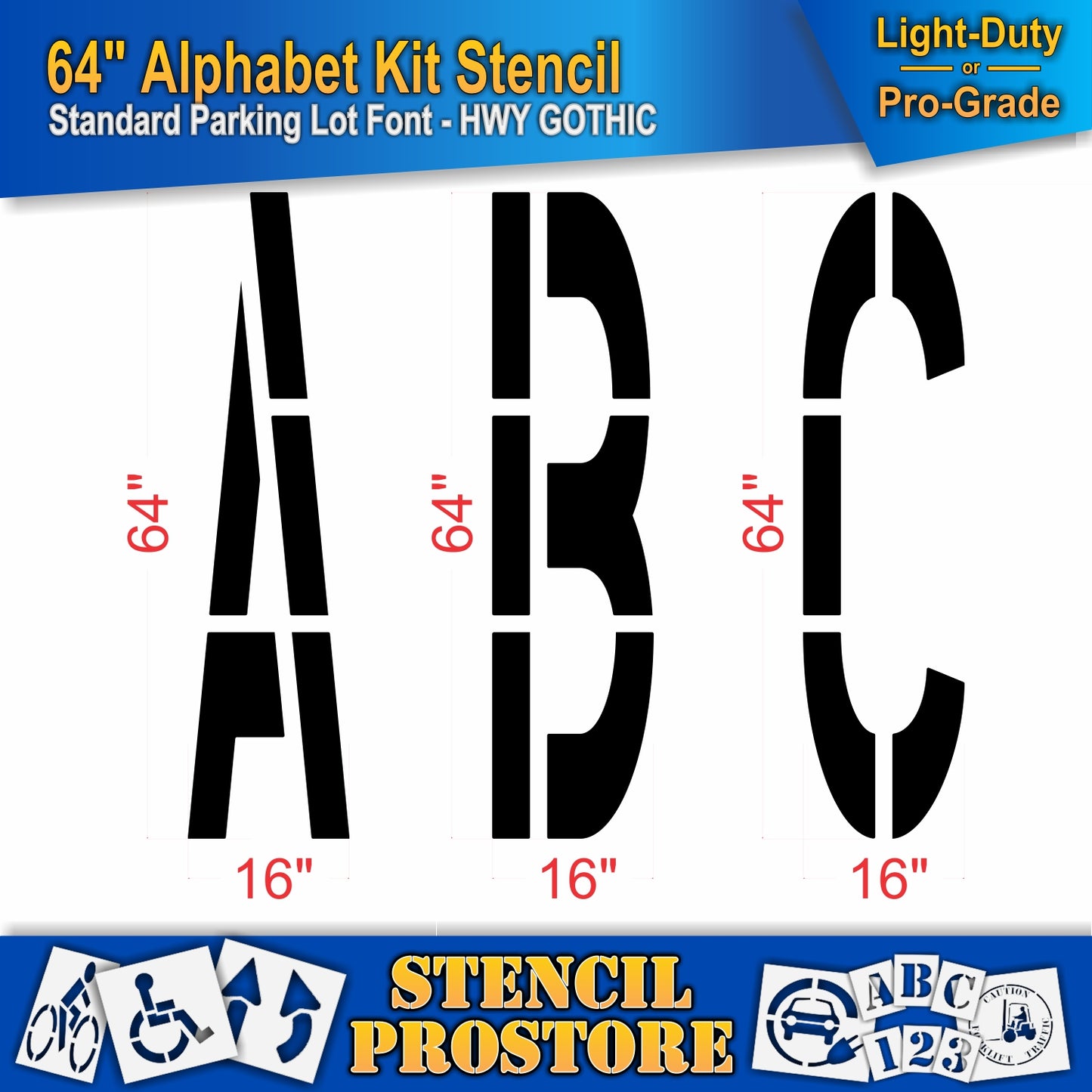 64" Alphabet Kit Stencil